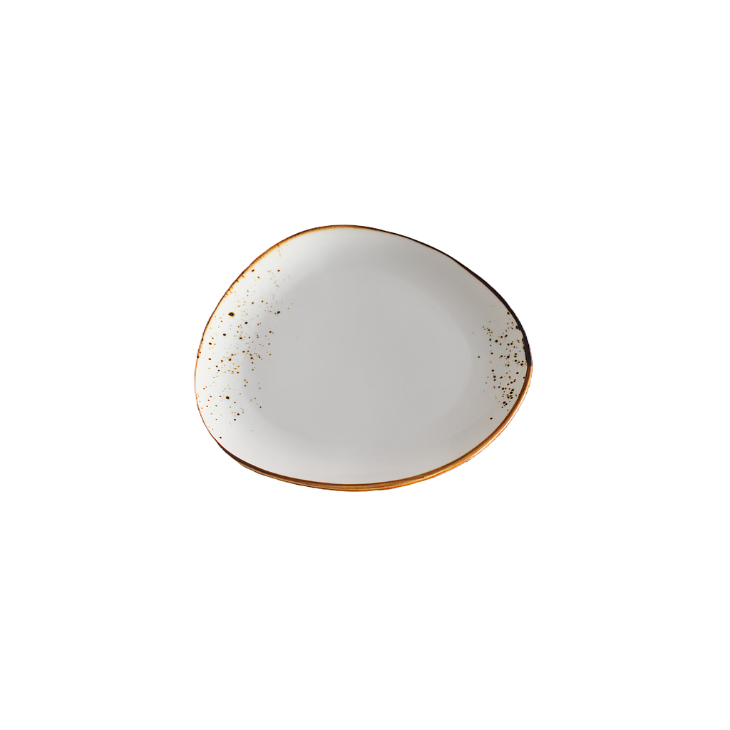 Assiette triangulaire Terra blanc 8,5po Eugène Allard Cuisine et
