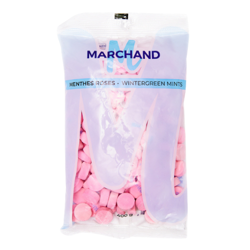 Bonbons durs à la menthe rose 400 g