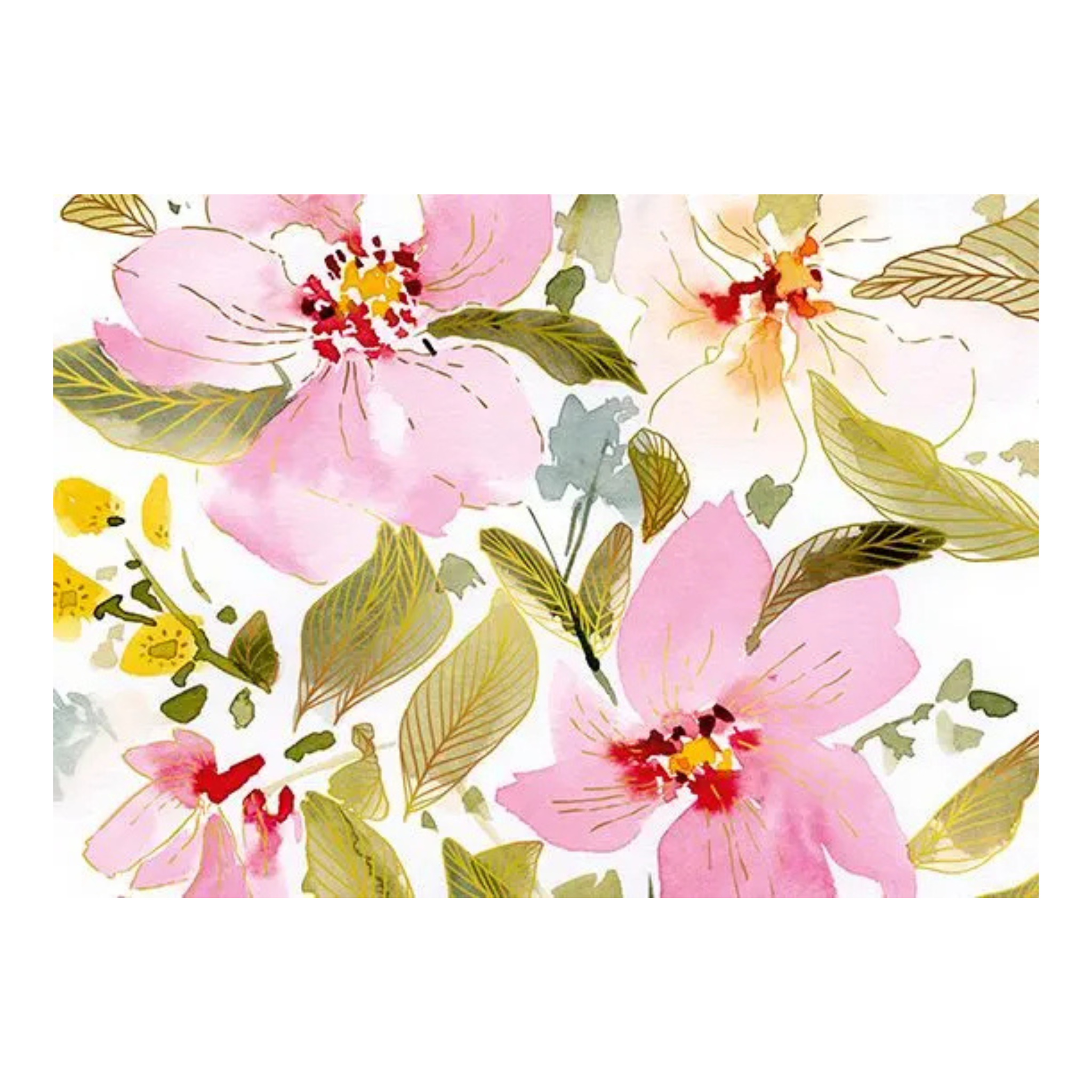 Rose Flower Card 4x5.5