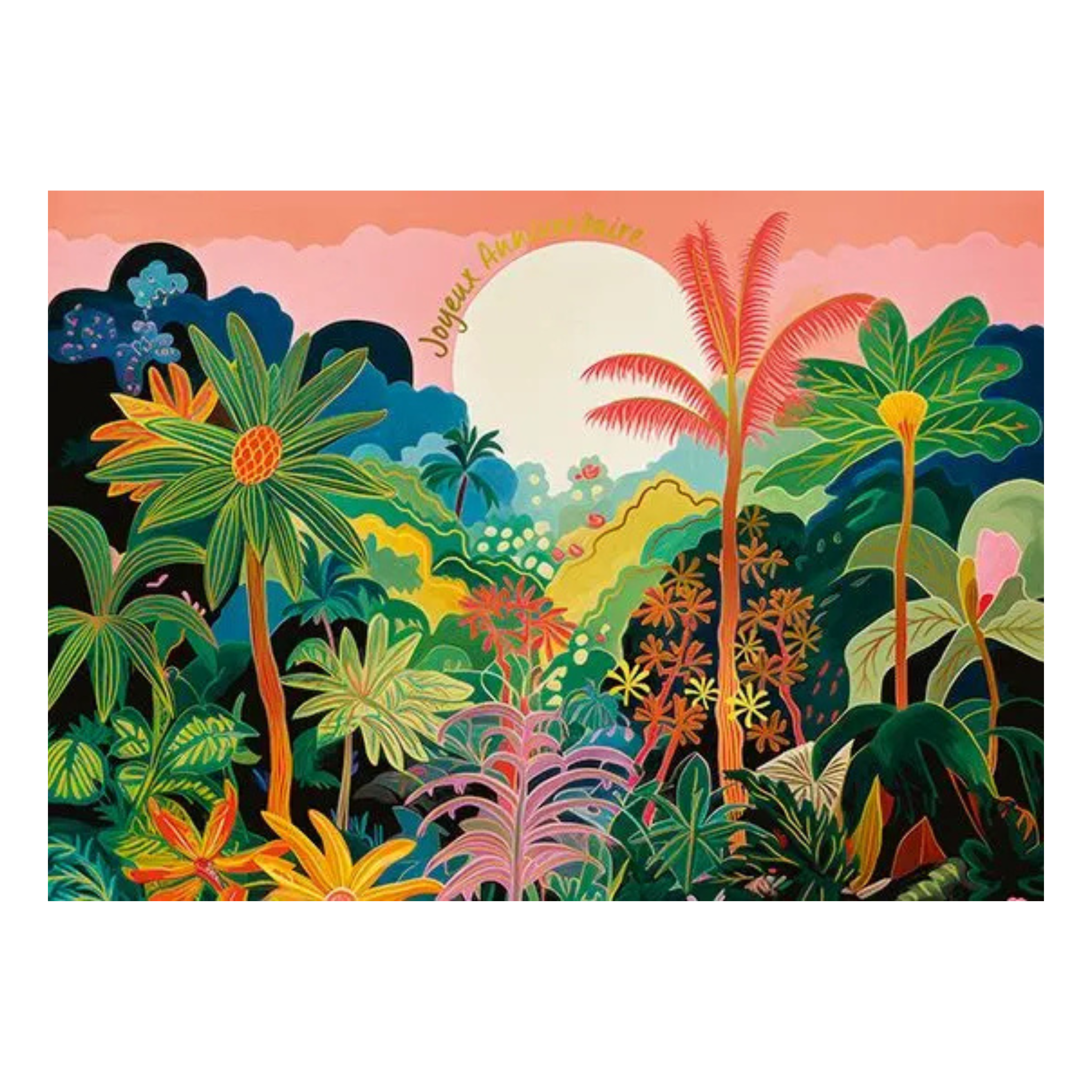 Happy Birthday Card with Jungle 4x5.5