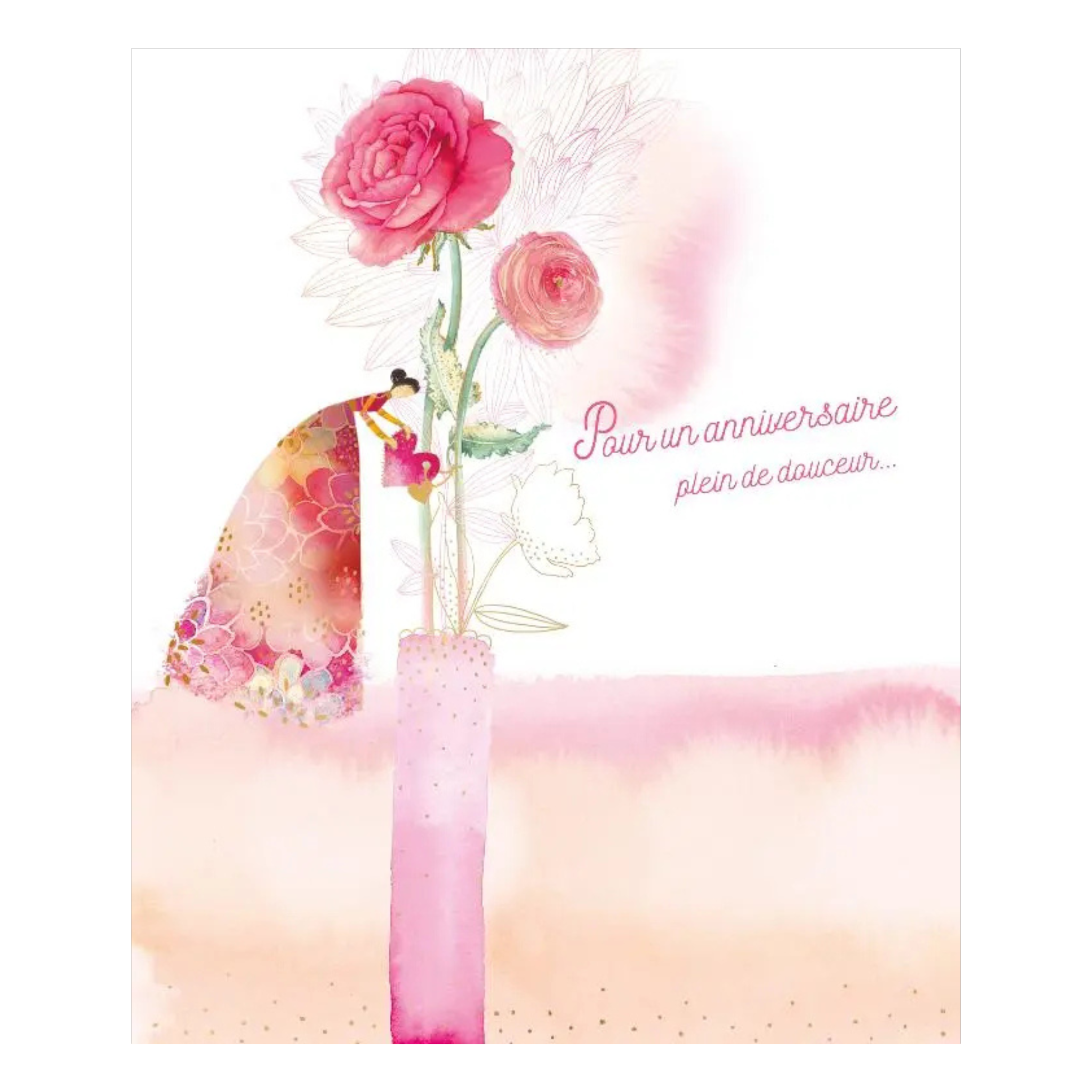 Greeting card “For a birthday full of sweetness…” 5x6