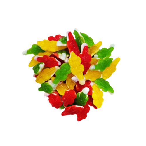 Bonbons crocodiles assortis gommeux 1kg