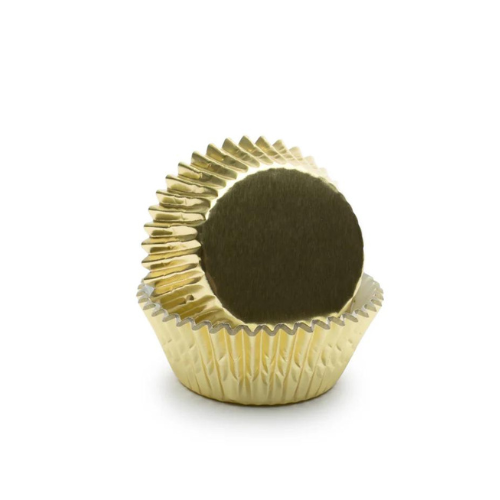 Set of 32 standard gold paper muffin cups