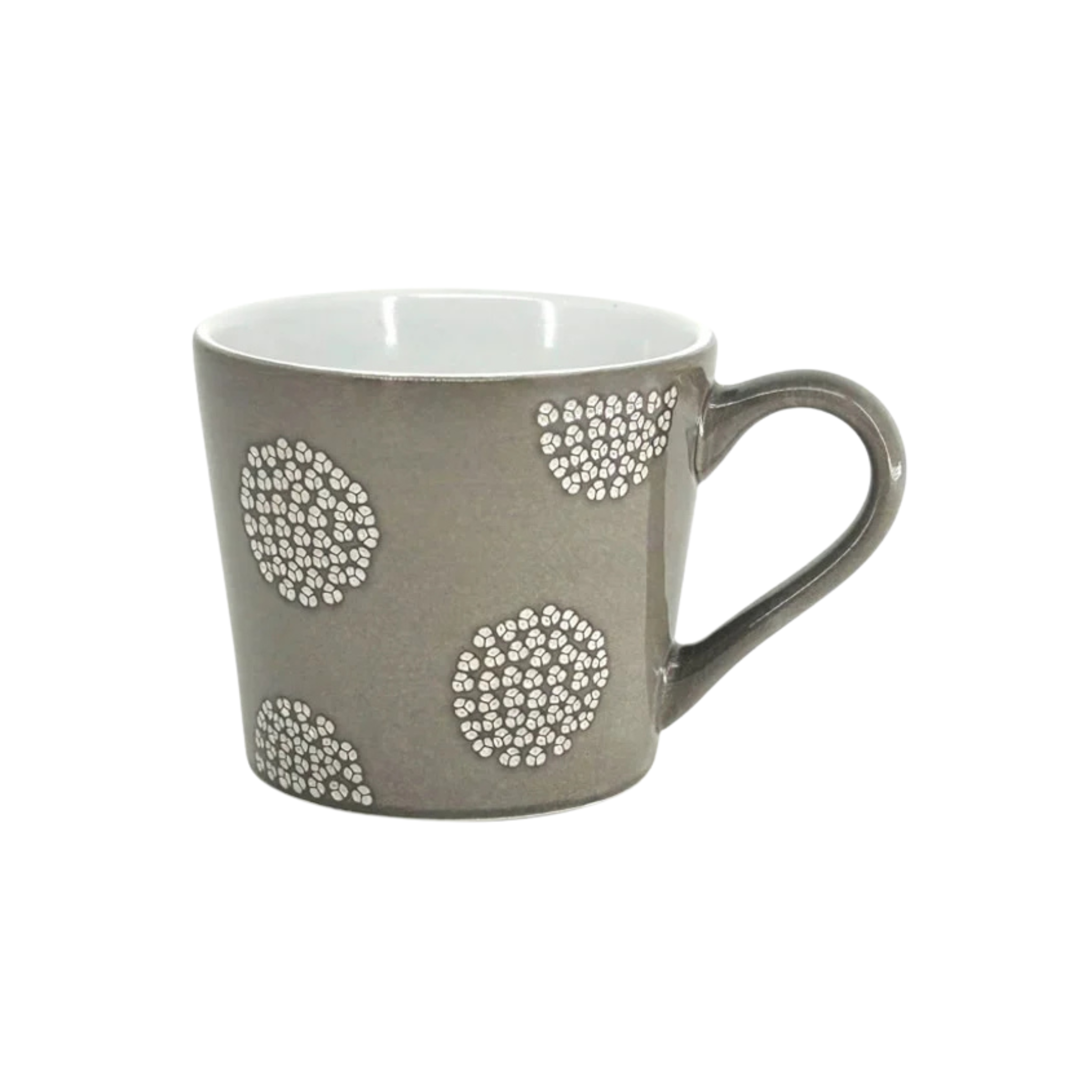 Tasse en grès Taupe motif pissenlits 350 ml