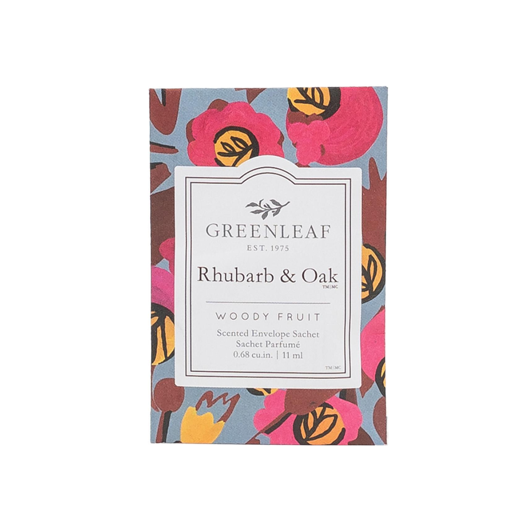 Sachet parfumé Rhubarbe et Pin 11ml - Greenleaf