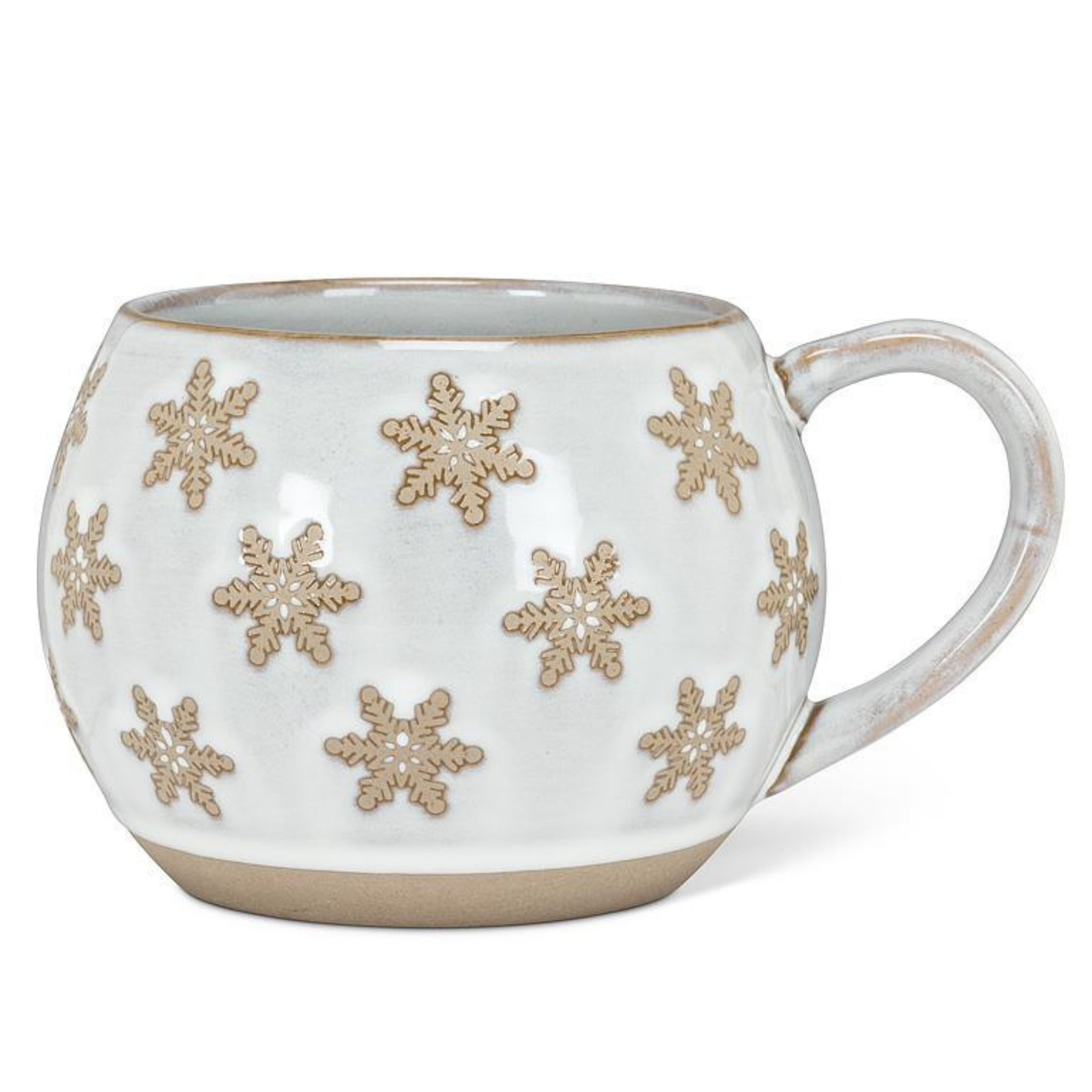 Tasse ronde Blanche avec Flocons 16oz