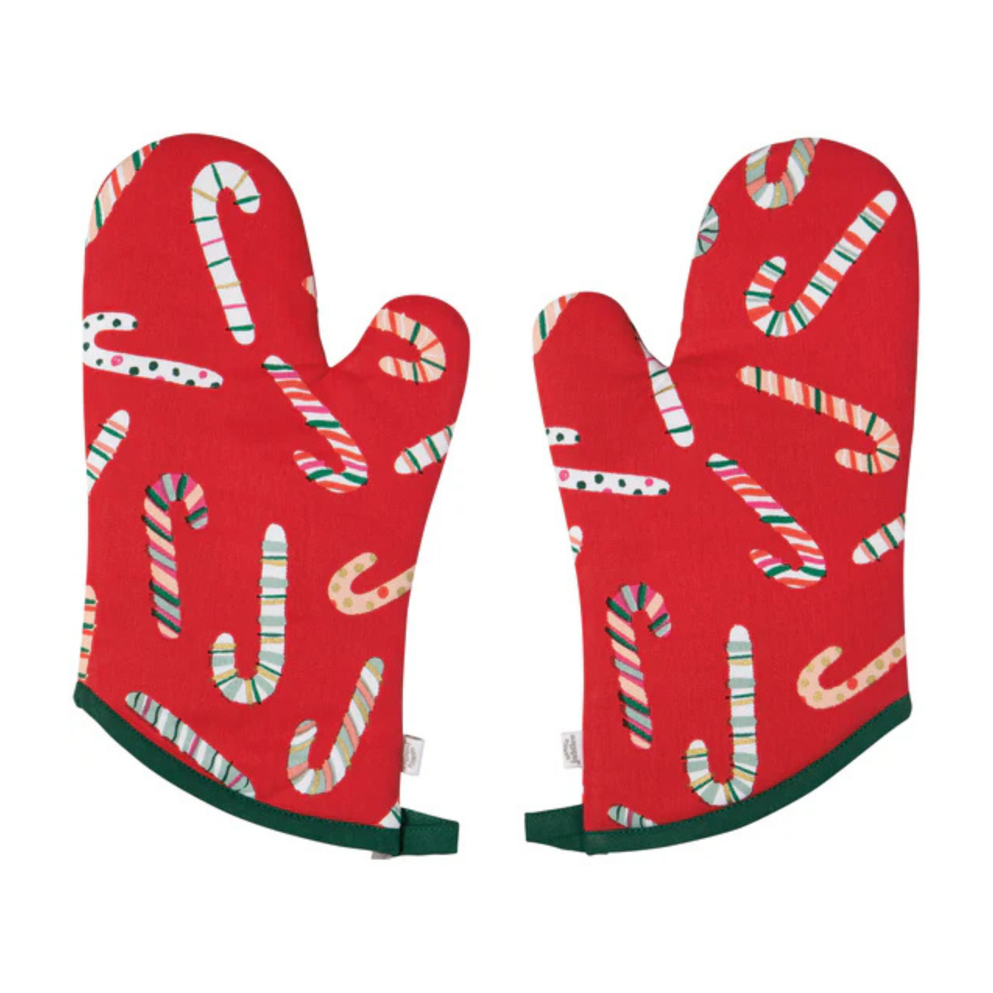Set of 2 Christmas Candy Cane Oven Mitts – Danica
