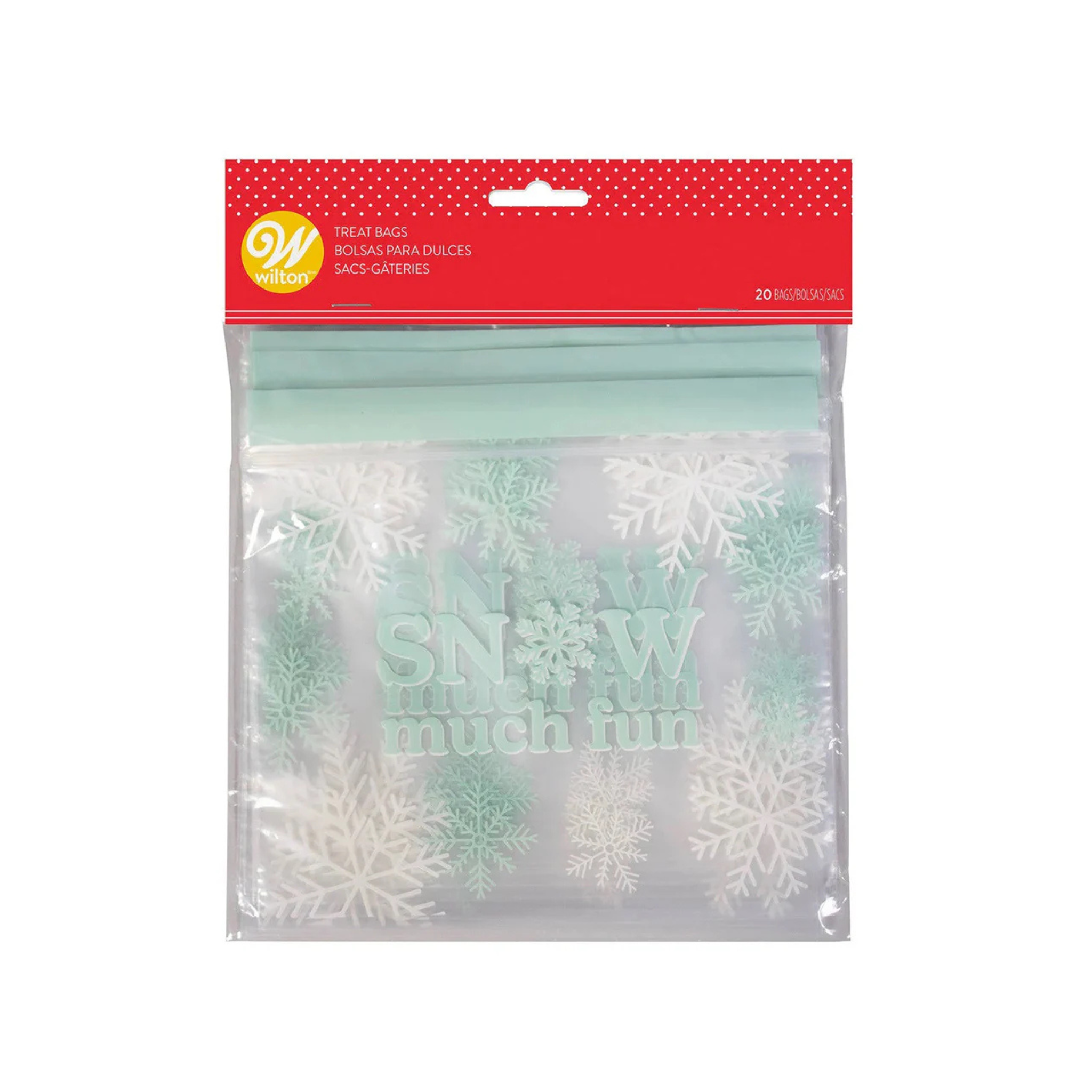 Ensemble de 20 sacs refermables Flocons - Wilton