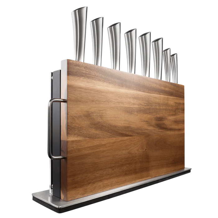 Bloc à couteaux 10 pièces Bodo Damashiro® avec planche à découper intégrée - Cuisine::pro®