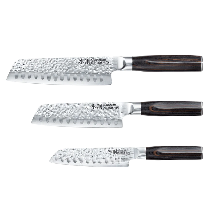 Ensemble de 3 couteaux Santoku Damashiro EMPEROR® - Cuisine::pro®