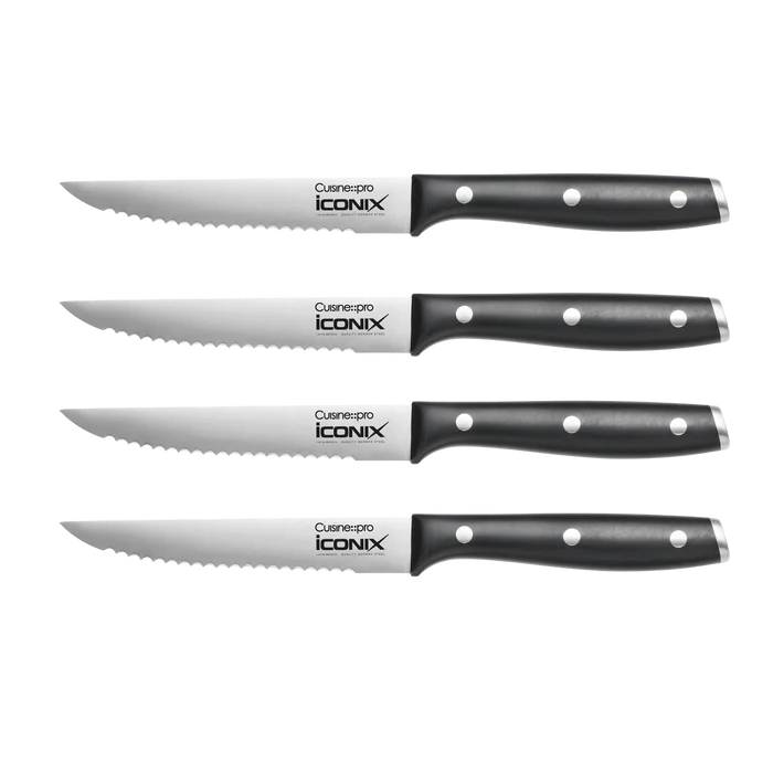 IconiX® 4-Piece 5" Steak Knife Set - Cuisine::pro®