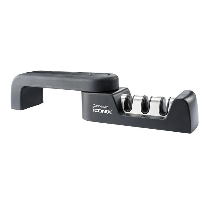 Aiguiseur de couteaux pliable en 3 étapes iconiX® - Cuisine::pro®