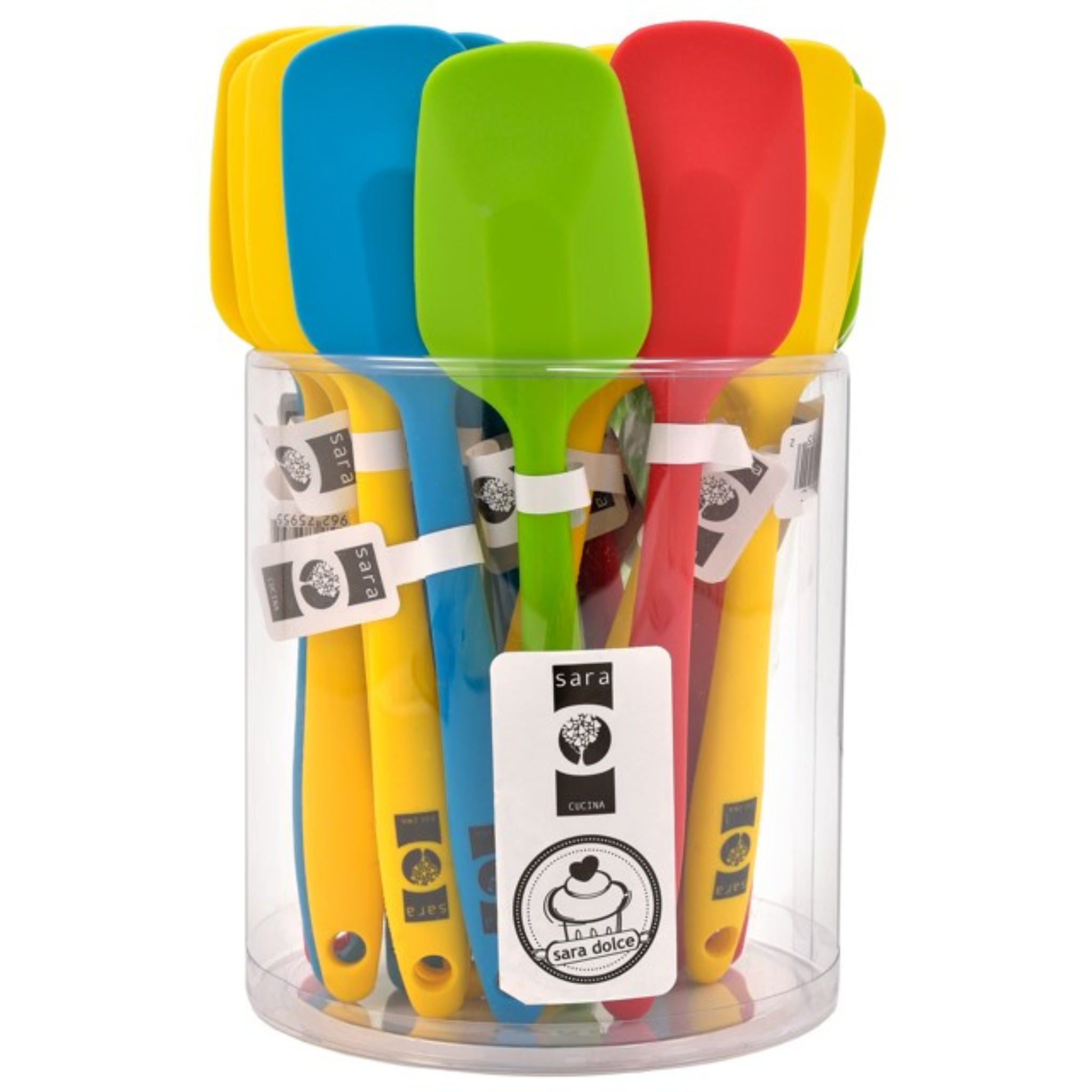 Mini spatule en silicone de couleurs variées 21cm