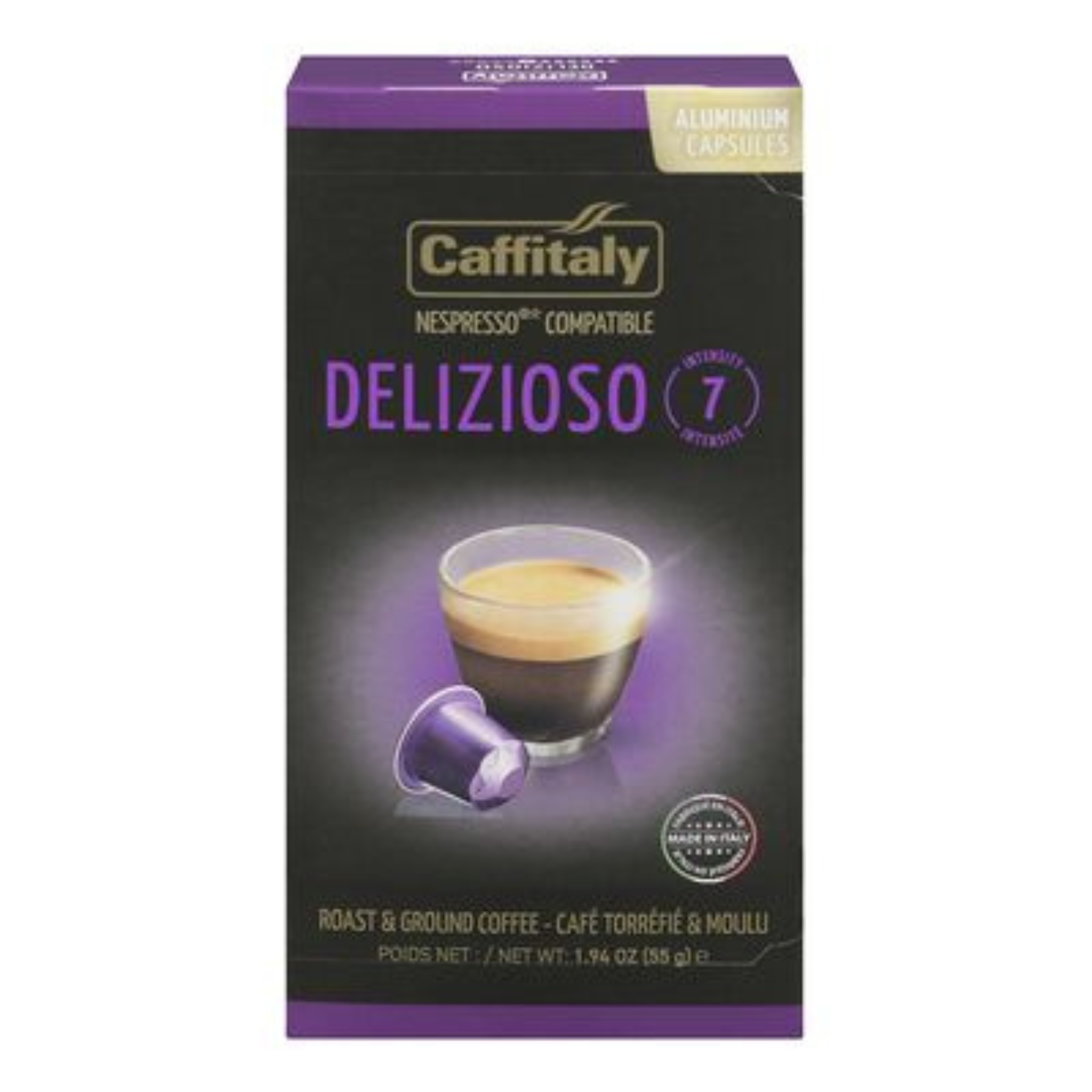 Ensemble de 10 capsules de café Delizioso pour Nespresso® - Caffitaly