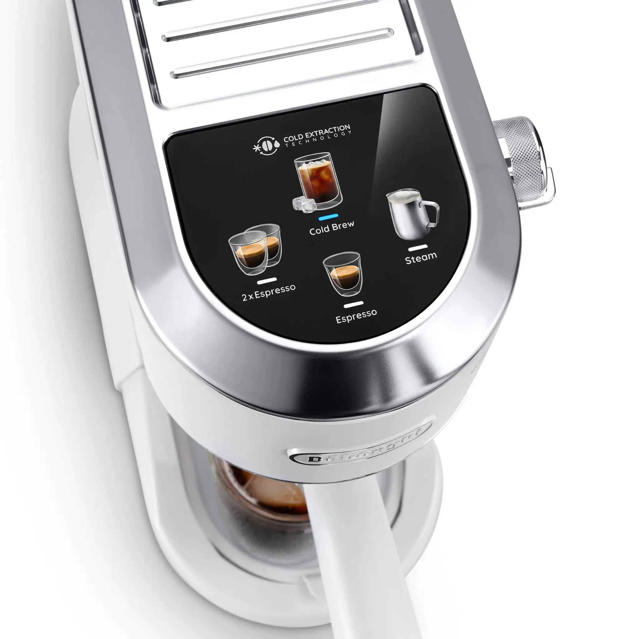 Machine à café espresso Dedica Duo avec Cold Brew blanche - De'Longhi De'Longhi