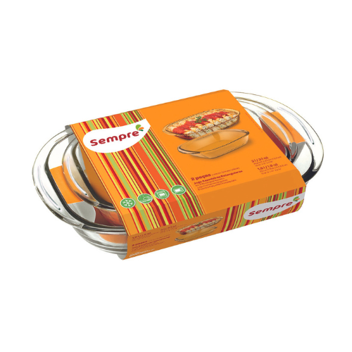 Ensemble de 2 plats à four rectangulaires de 3 L et 1,8 L