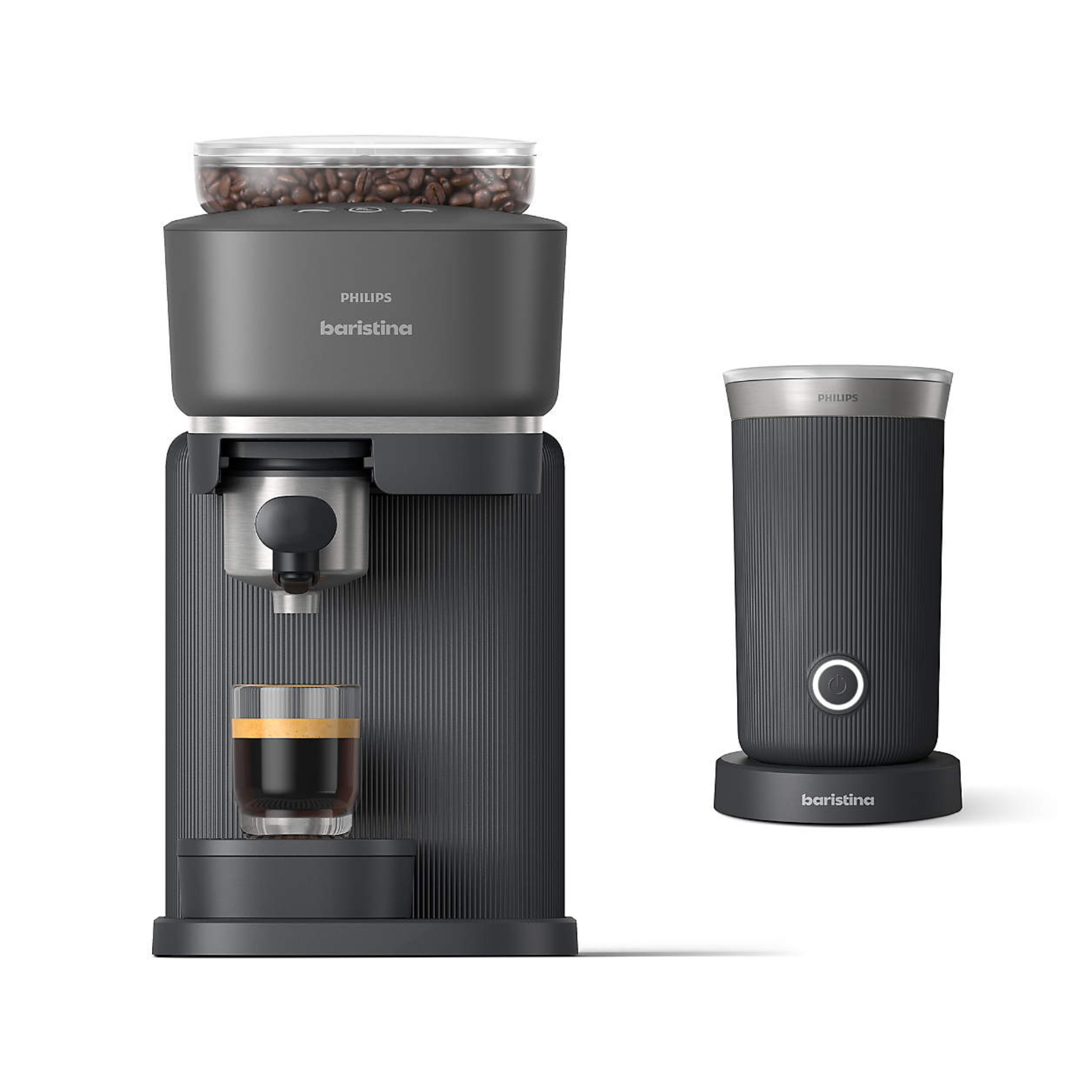 Machine à café semi-automatique Baristina noire avec mousseur - Philips