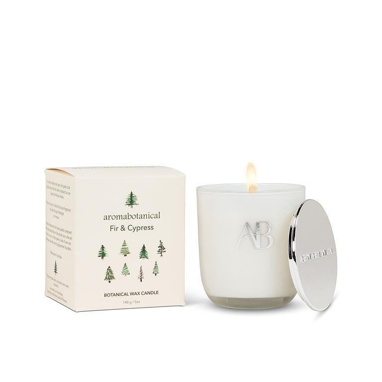 Chandelle Sapin et cyprès 140 g - Aromabotanical
