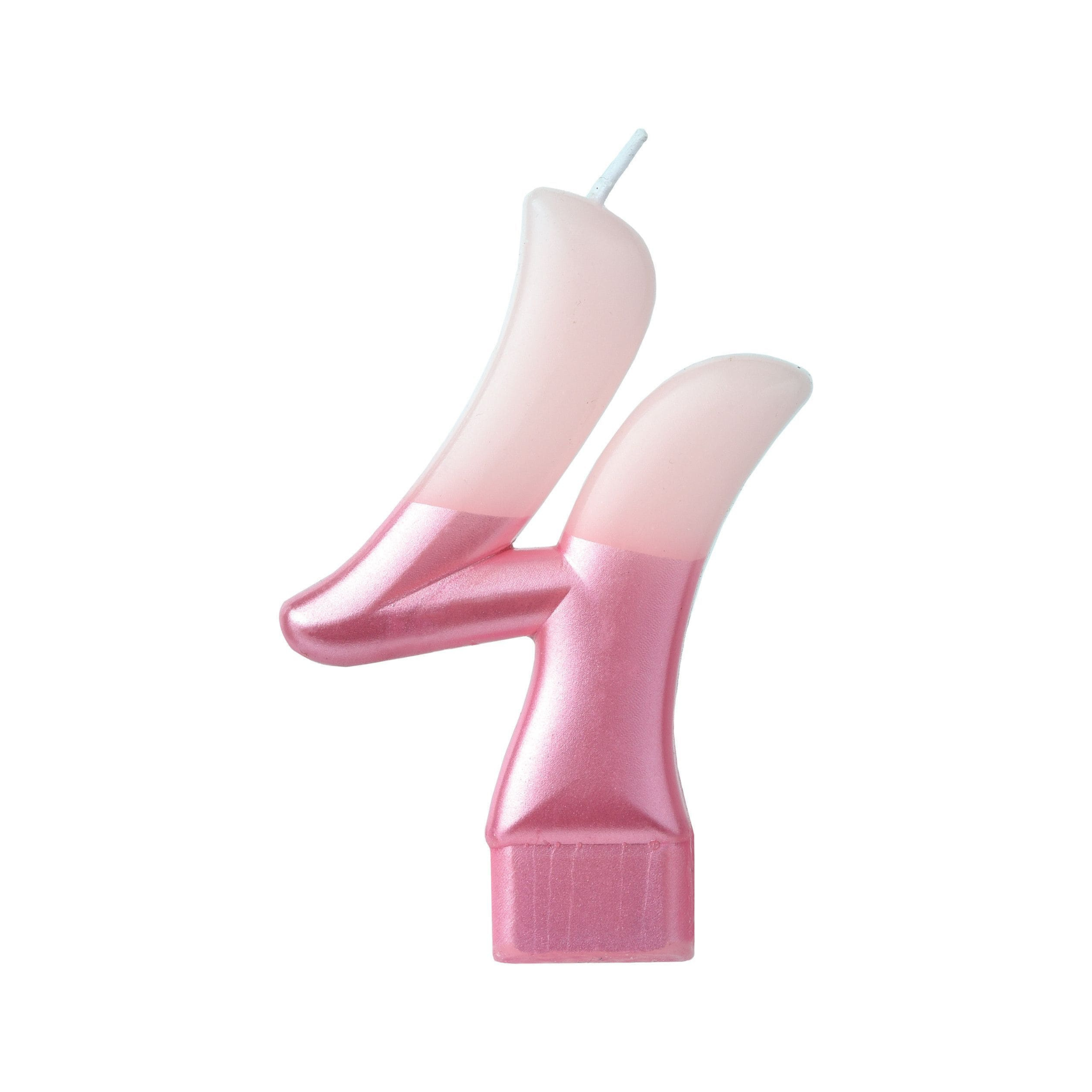 Bougie Rose chiffre 4