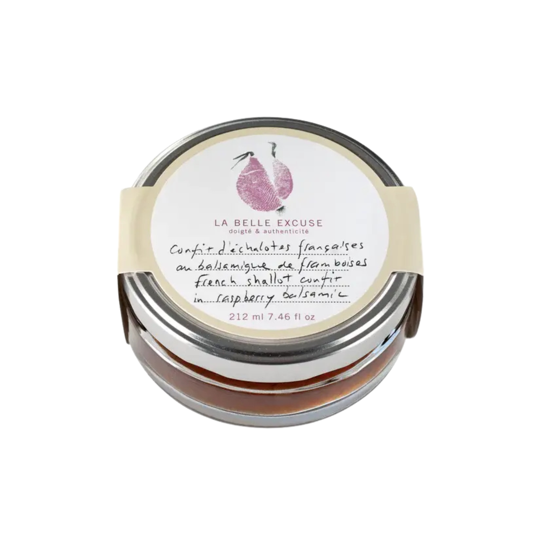 French shallot confit with raspberry balsamic vinegar 212 ml - La Belle Excuse