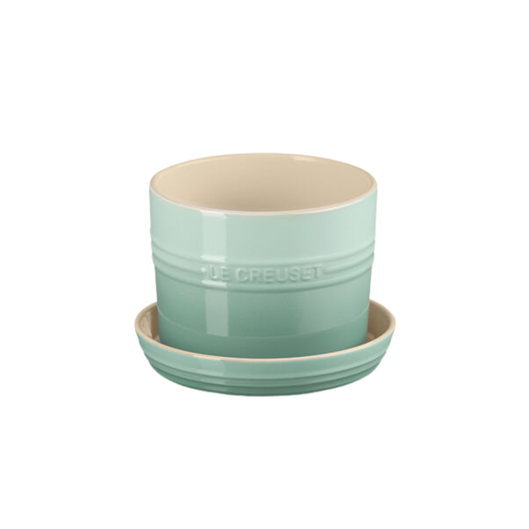 Le Creuset Sage Stoneware Herb Pot with Tray