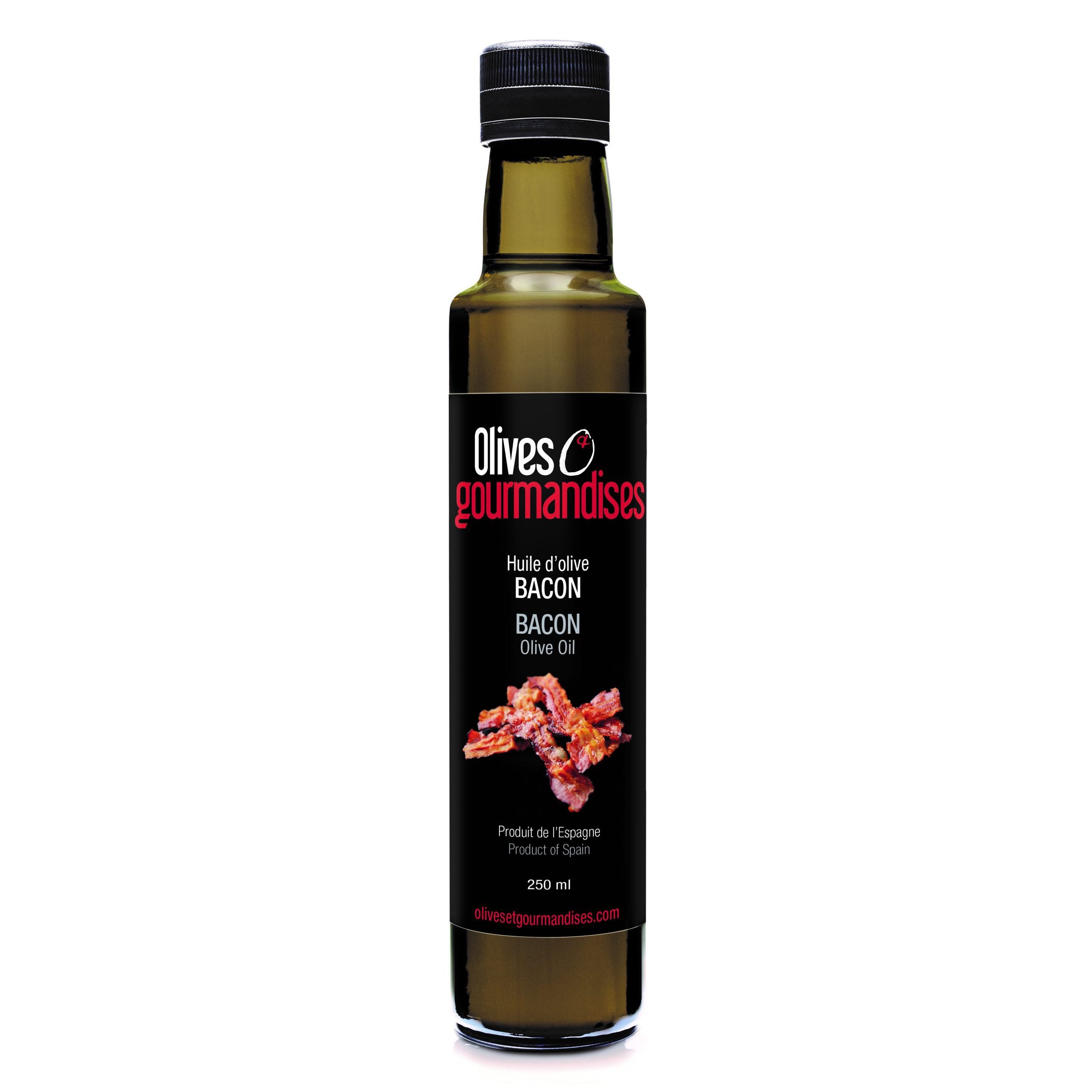 Huile d'olive au bacon Grandeurs variées - Olives & gourmandises