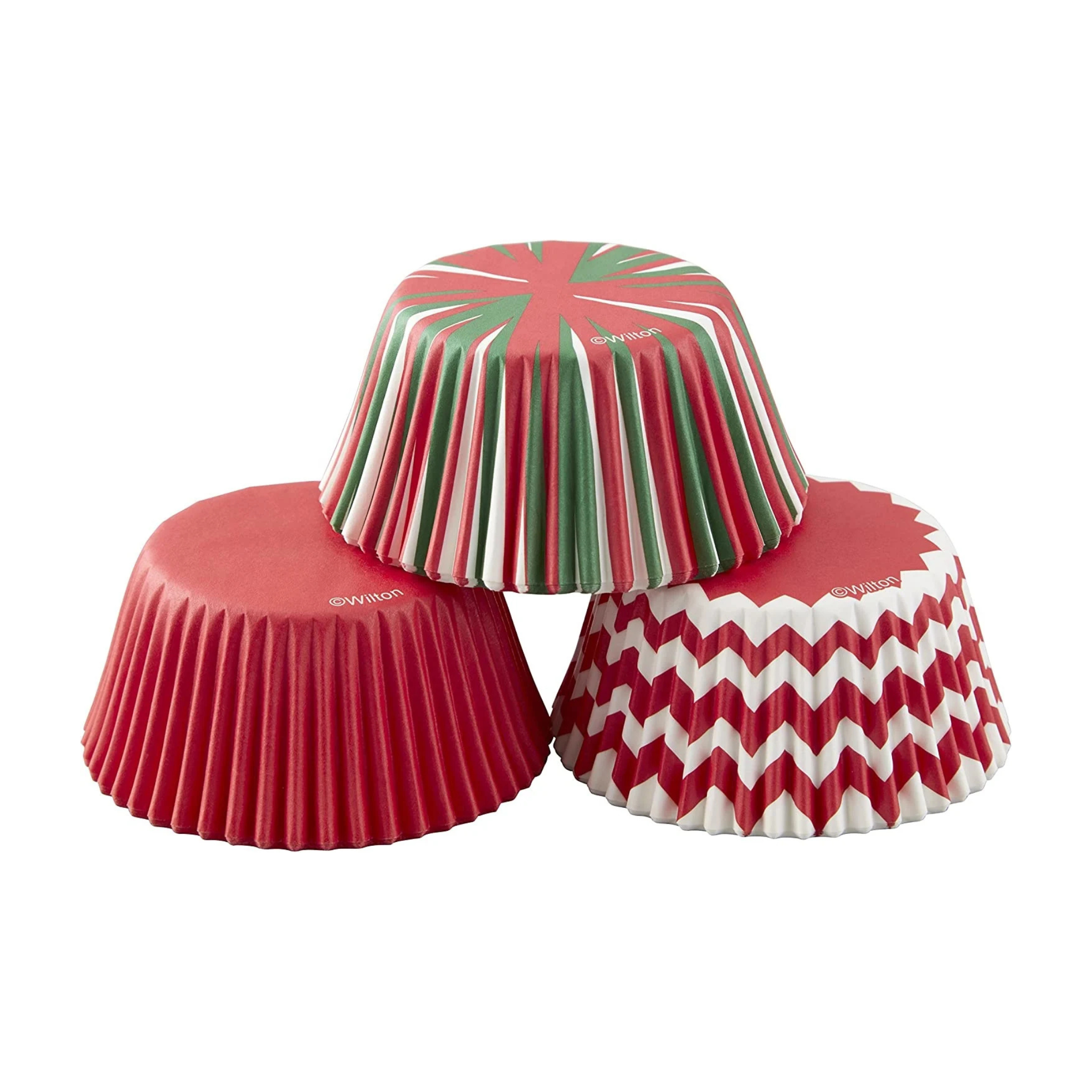 Ensemble de 24 caissettes de cuisson tourbillon de Noël - Wilton