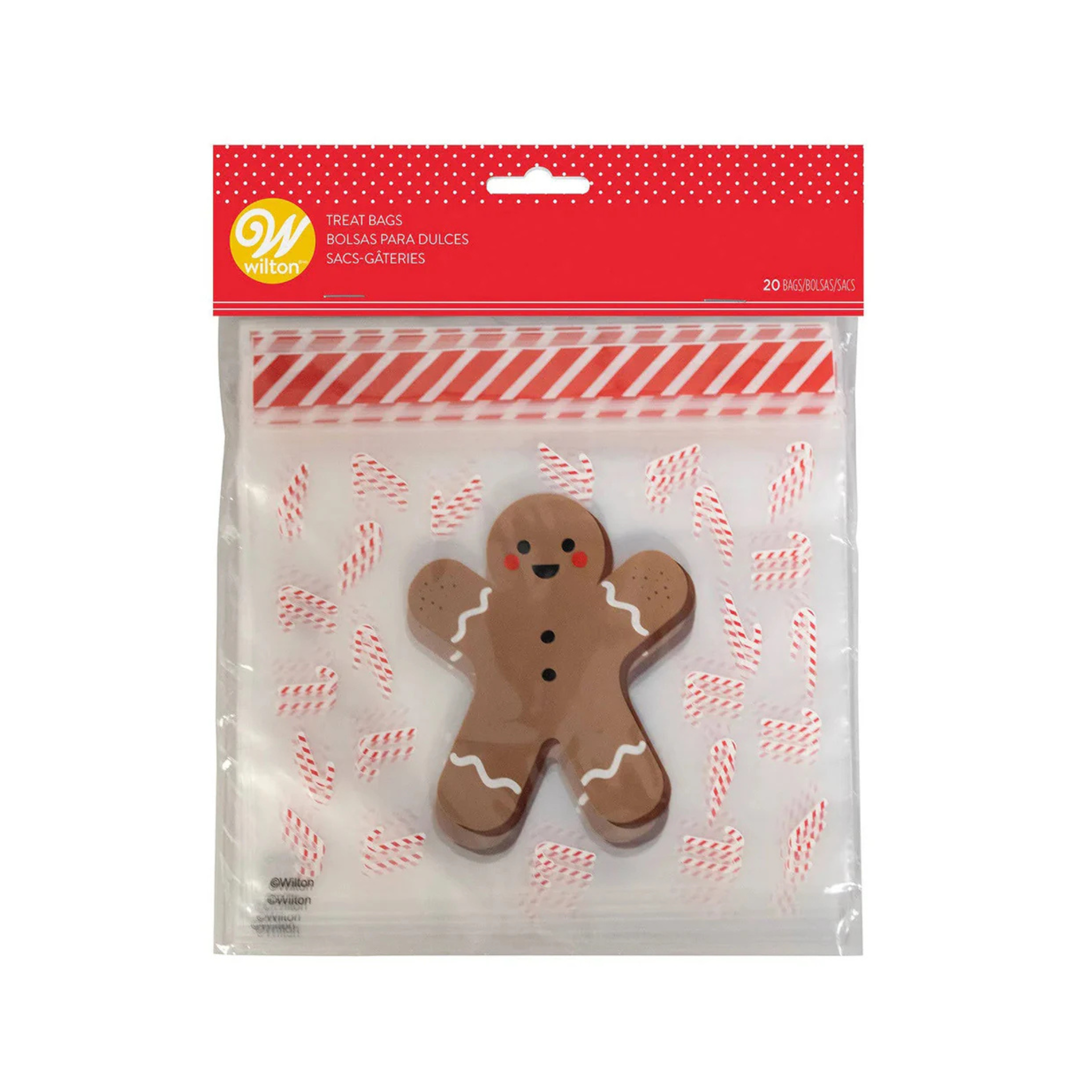 Ensemble de 20 sacs refermables bonhomme en pain d’épice - Wilton