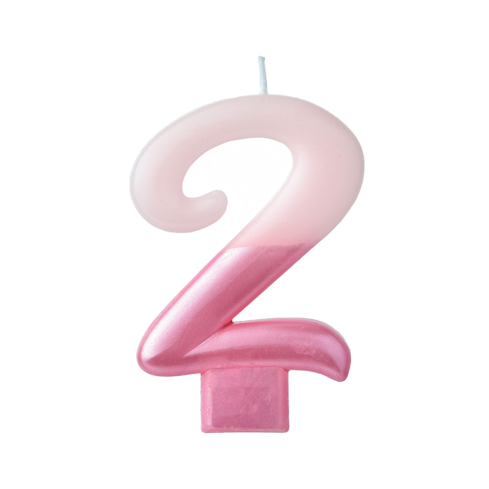 Bougie Rose chiffre 2
