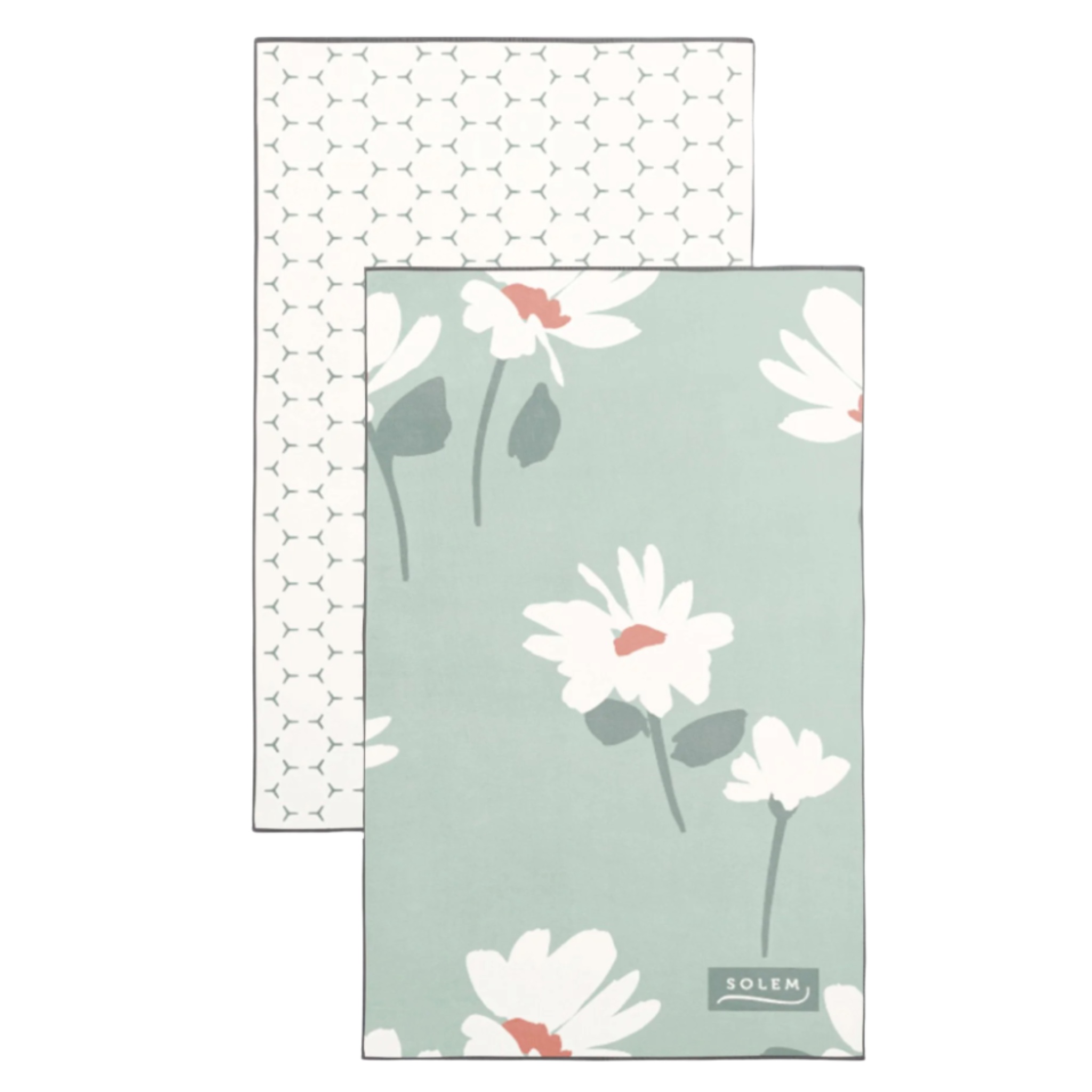 Ensemble de 2 serviettes à main en microfibre Collection Marguerite Sauge - Solem