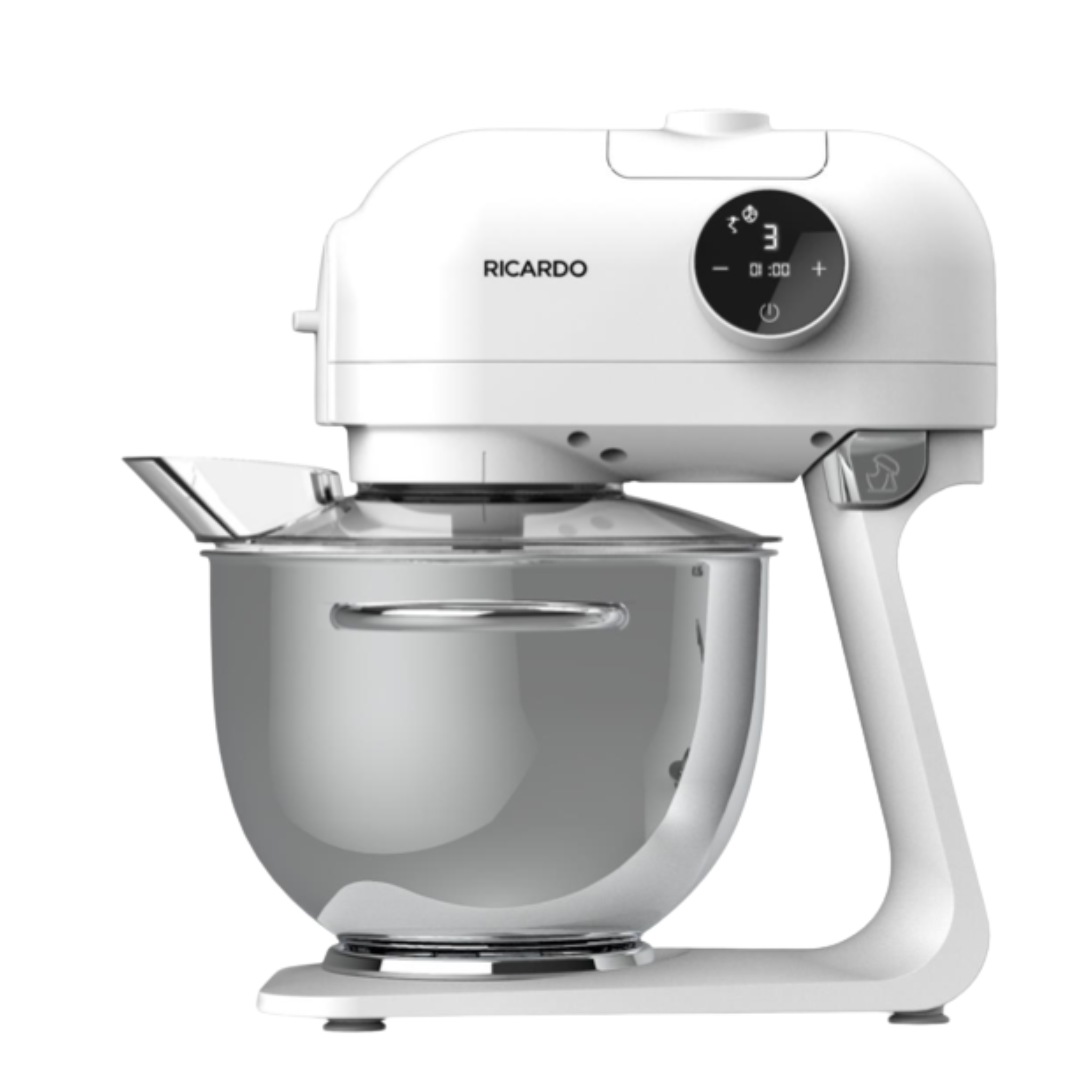 Batteur sur socle numérique en aluminium – Ricardo