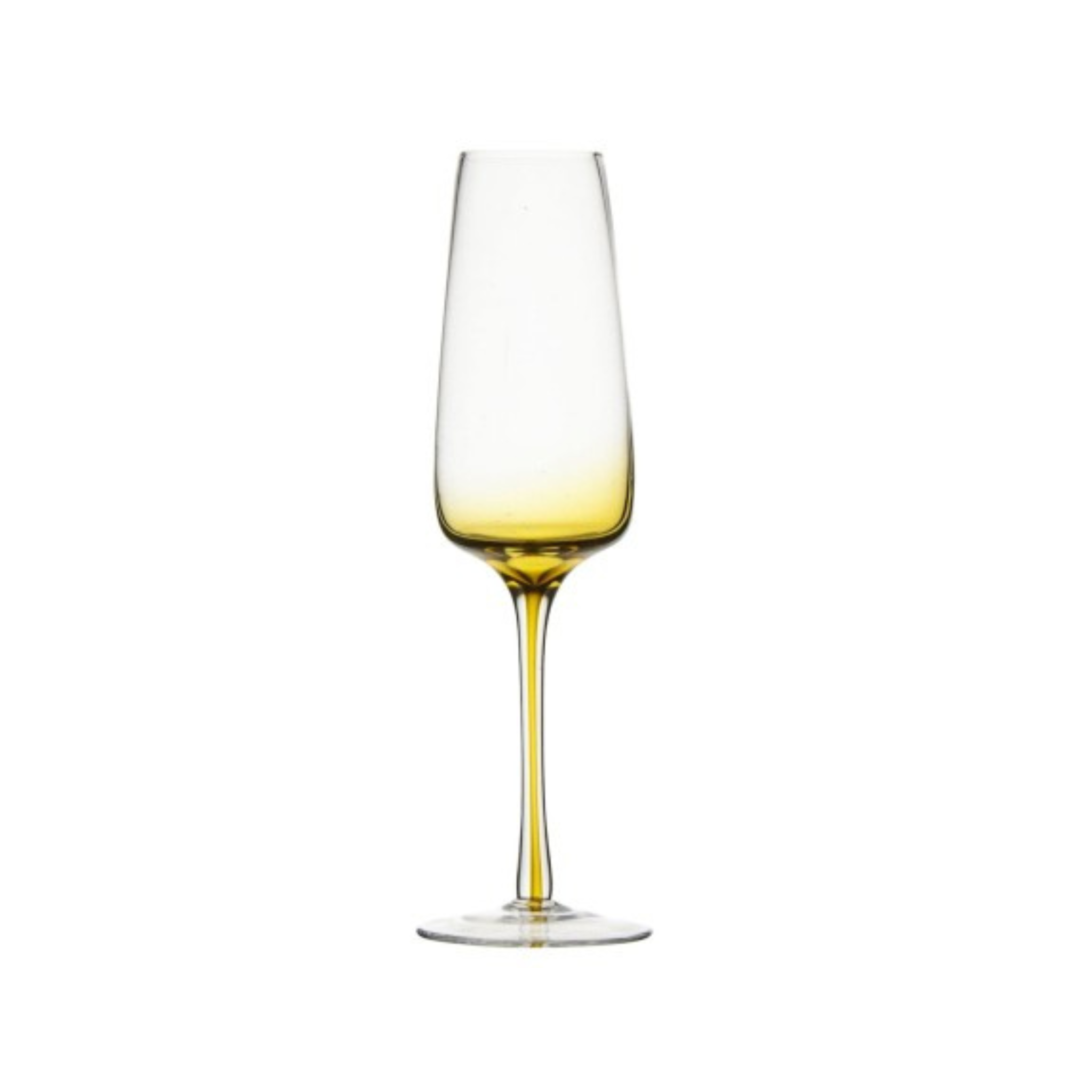 Set of 4 Gem Amber Champagne Flutes 200 ml