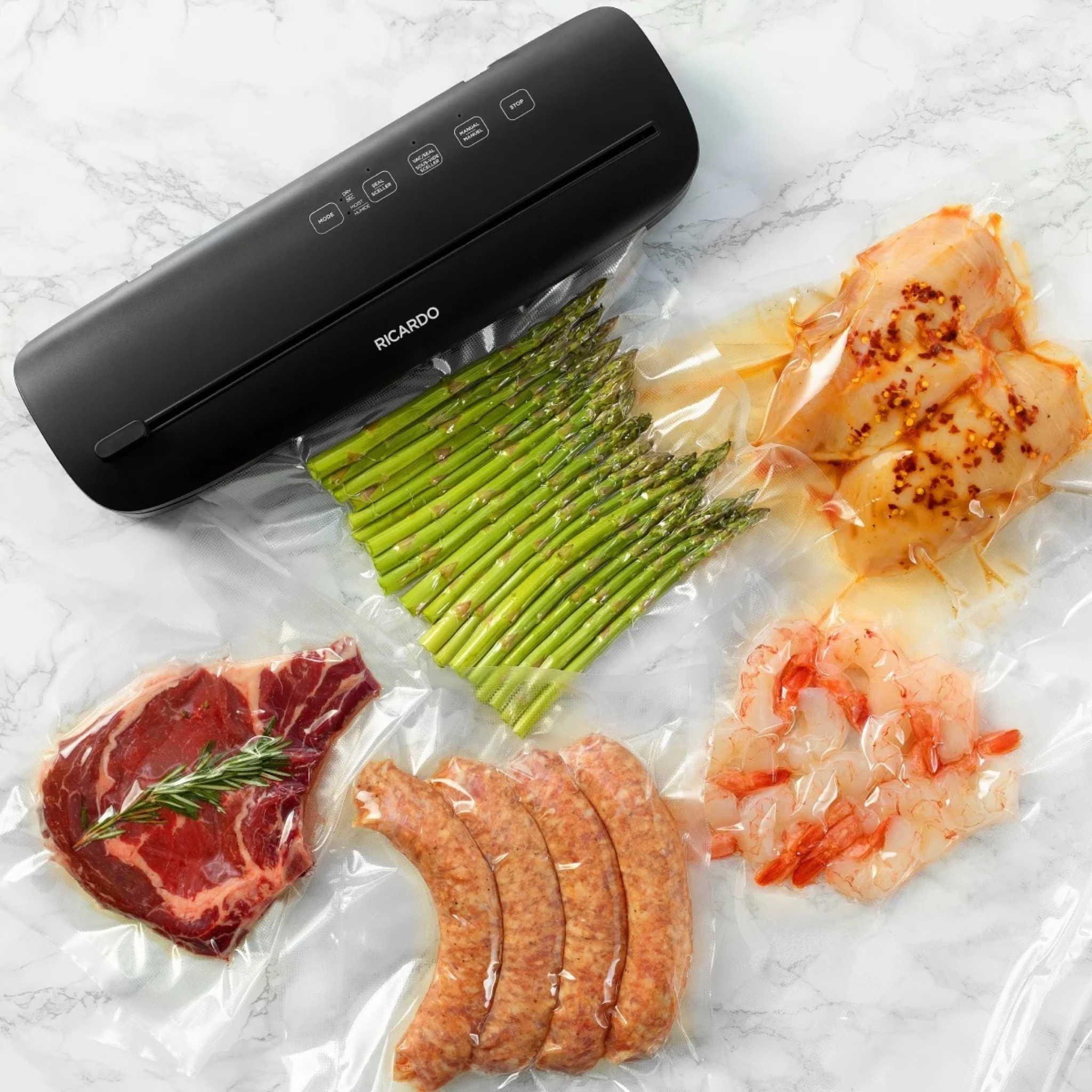 Scelleuse sous vide compacte 130 W avec sacs inclus – Ricardo
