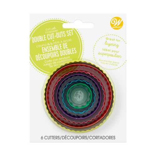 Ensemble de découpeurs à fondant en forme ronde Wilton 417-1650, 6 pièces