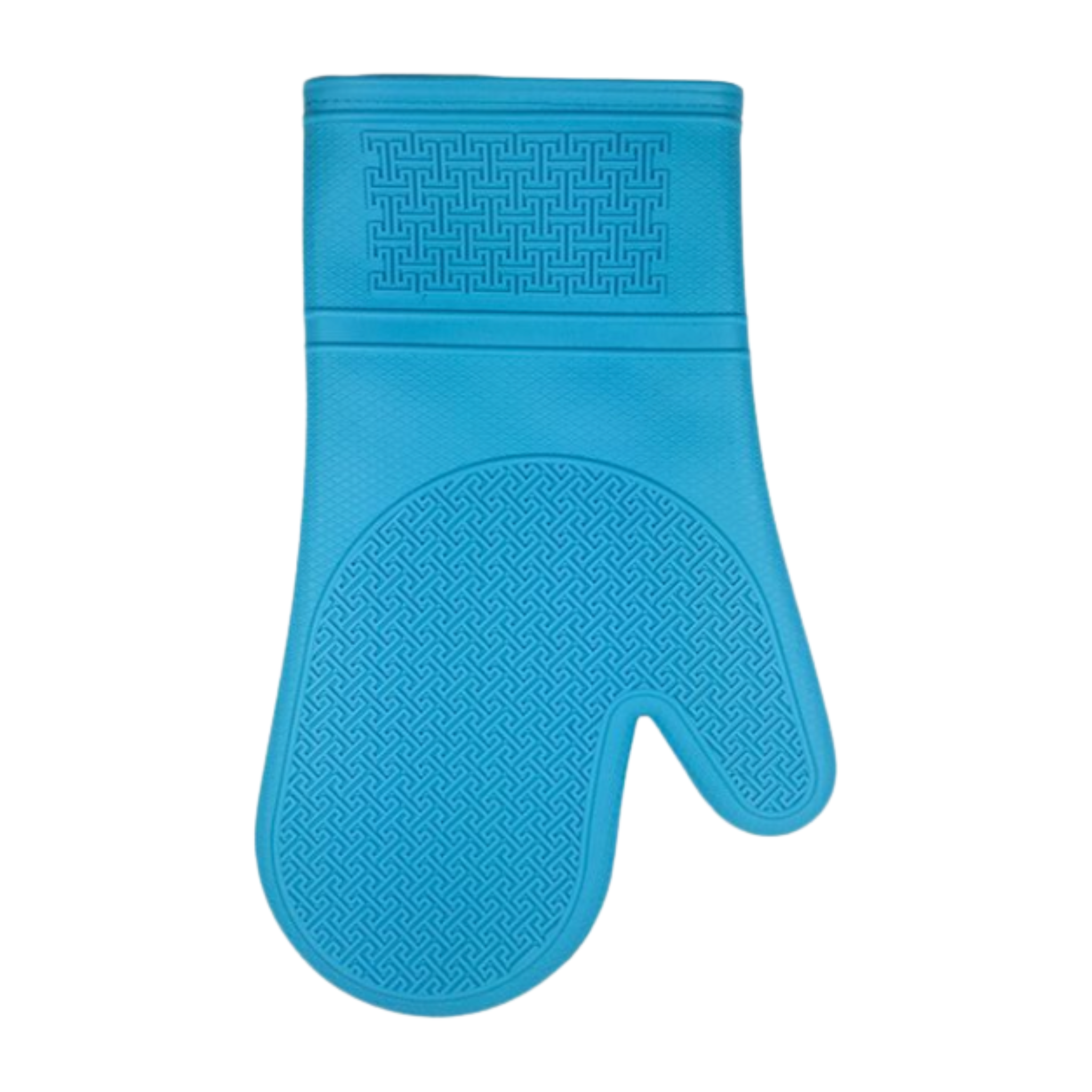 Mitaines de four en silicone aqua 30 cm antidérapantes et résistantes à la chaleur jusqu'à 220°C