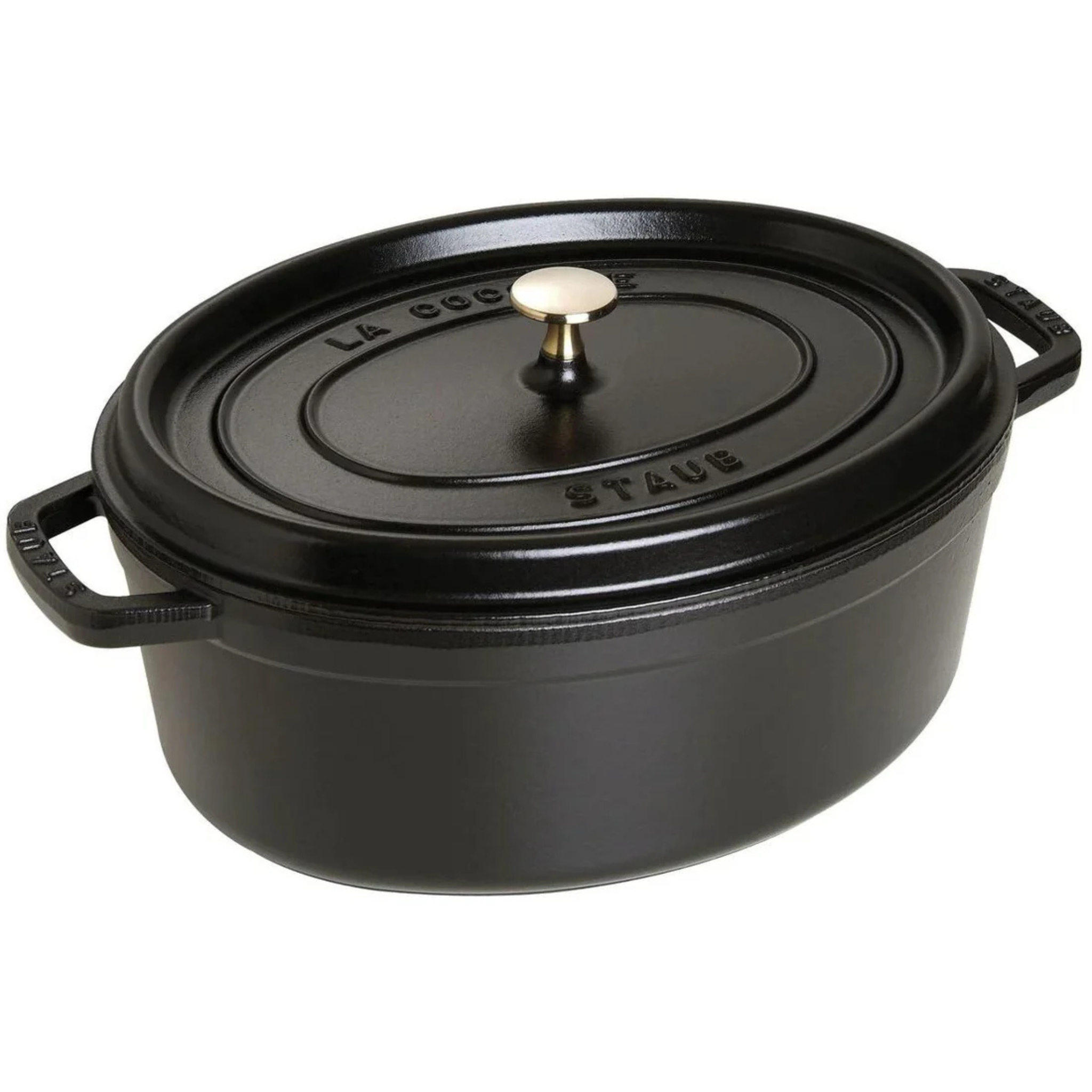 cocotte en fonte Staub ovale 33 cm vue complète
