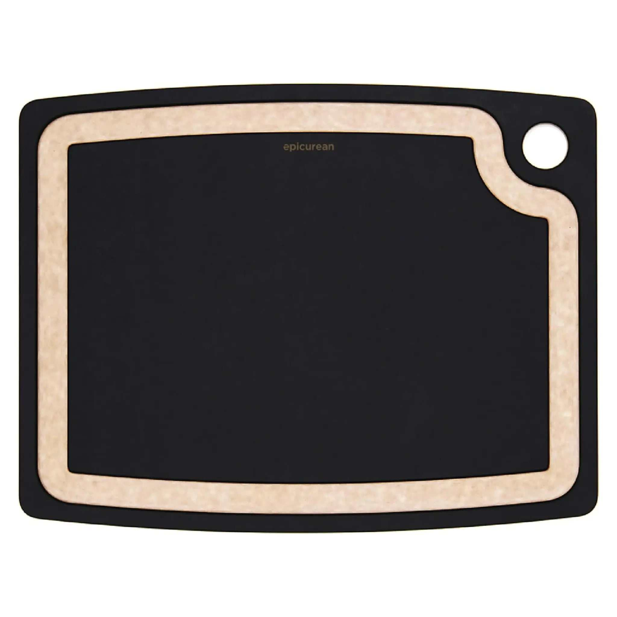 Planche à découper double face en composite de papier, résistante à la chaleur avec rainure à jus et trou de suspension