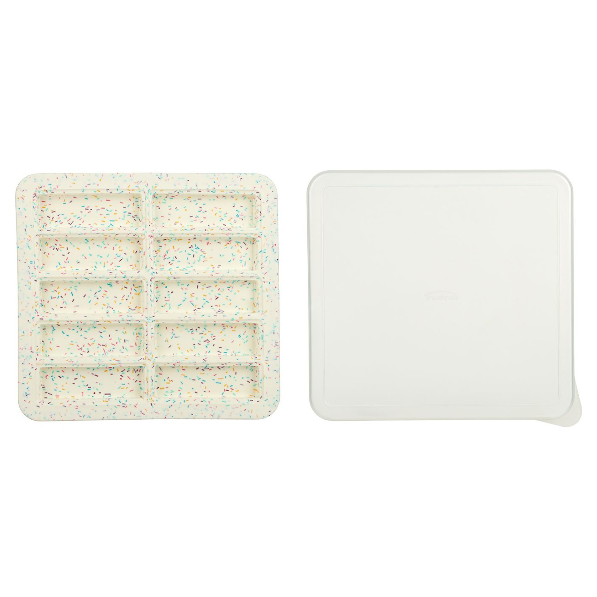 Moule à 10 barres protéinées en silicone avec couvercle Confetti – Trudeau