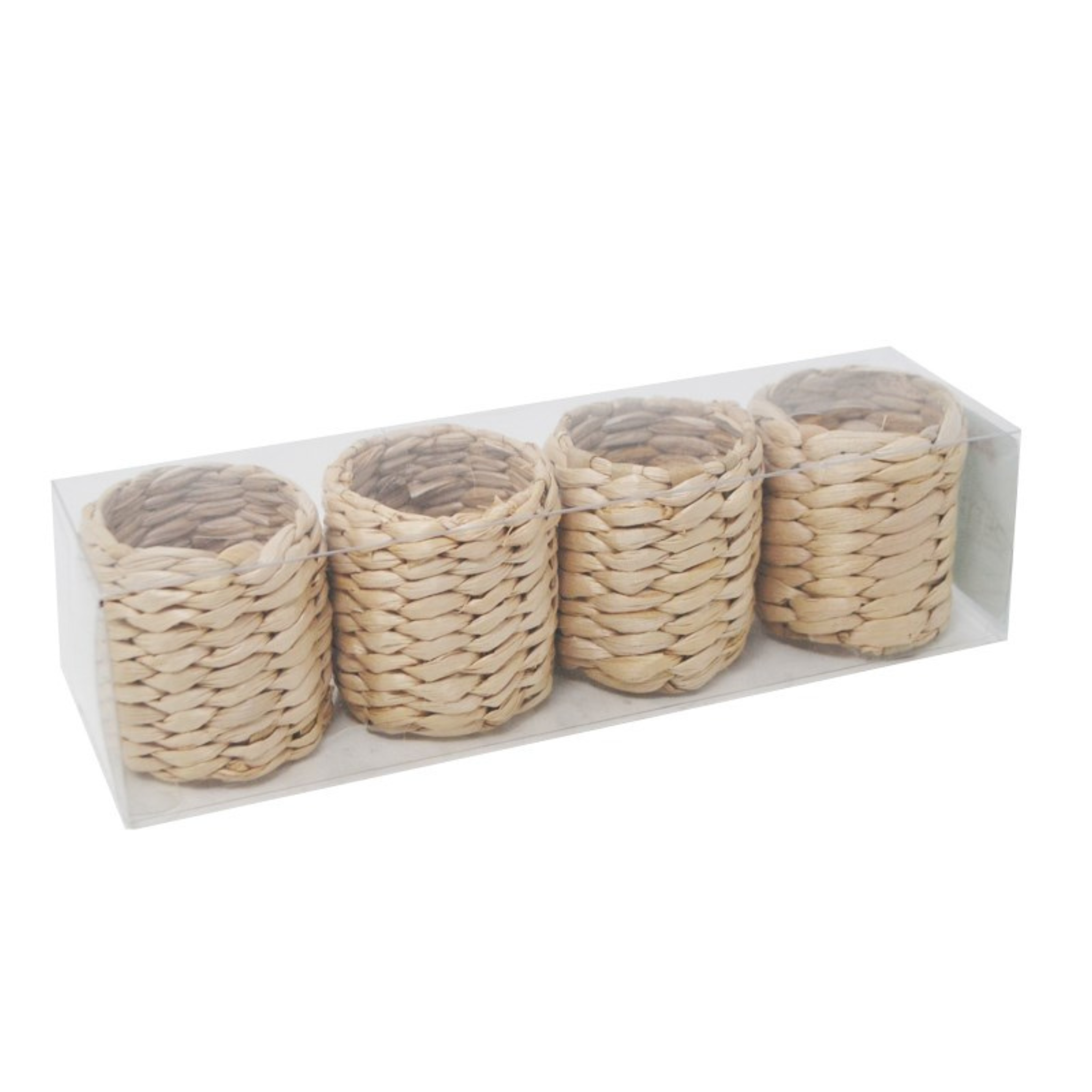 Ensemble de 4 anneaux de serviette en paille