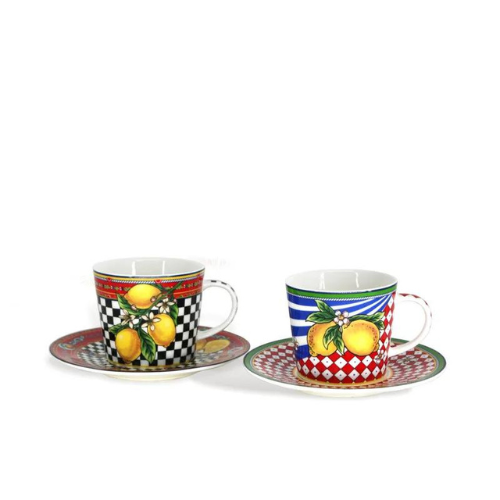 Ensemble de 2 tasses à espresso et sous-tasses Tesoro 100 ml
