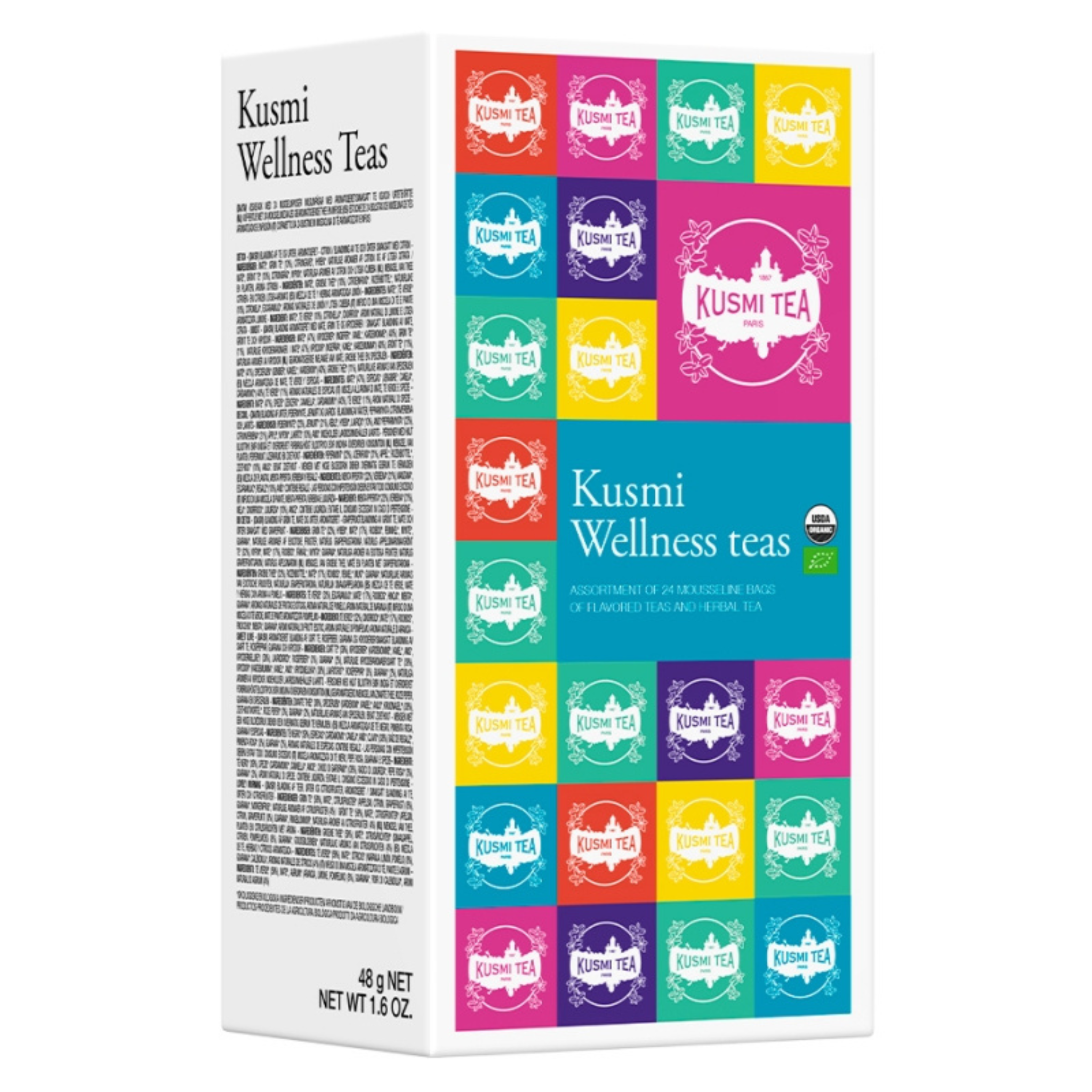 Coffret sélection Bien-Être bio 24 sachets de thé - Kusmi Tea