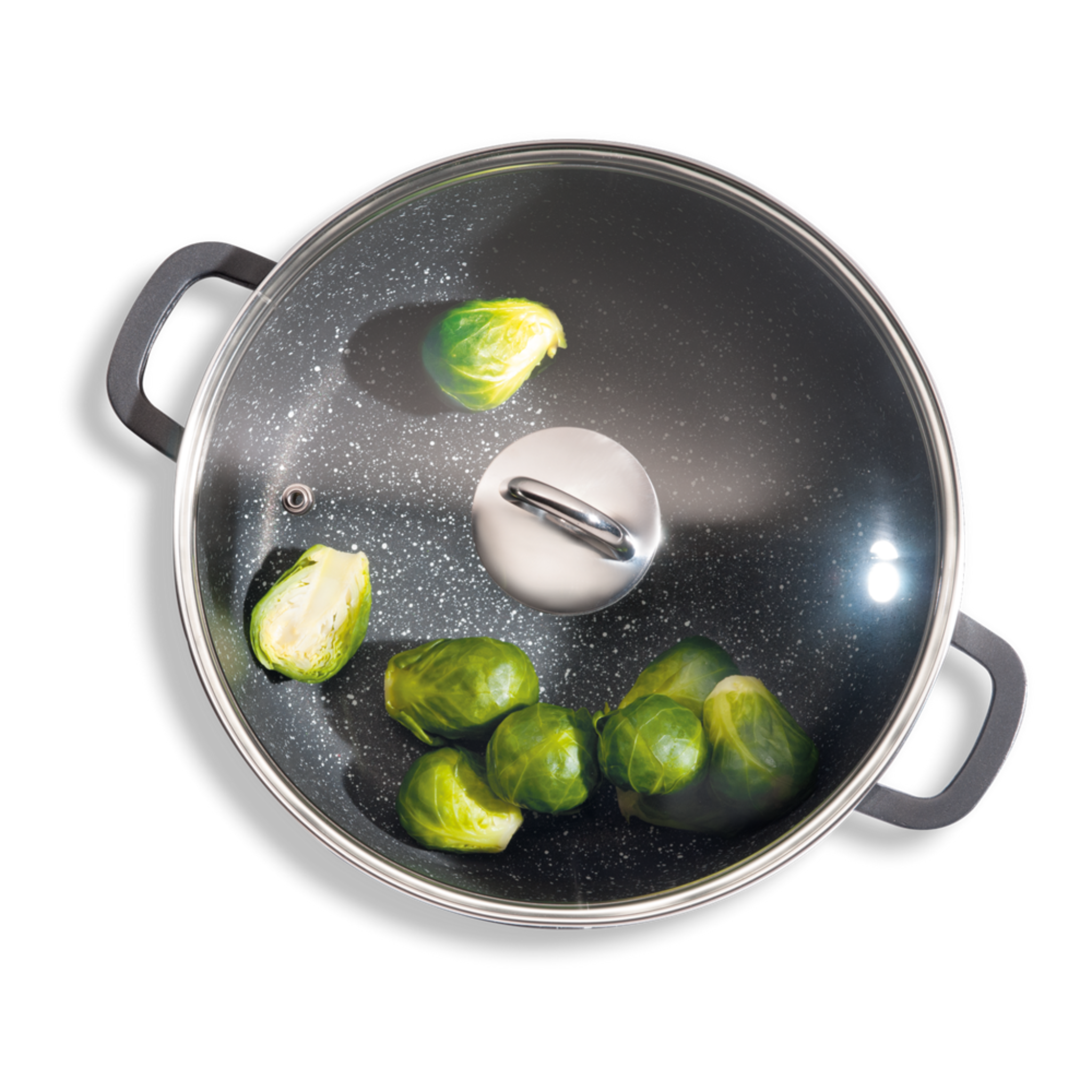 Poêle à sauter avec couvercle 12.5" GRANITE - Cuisine::pro®