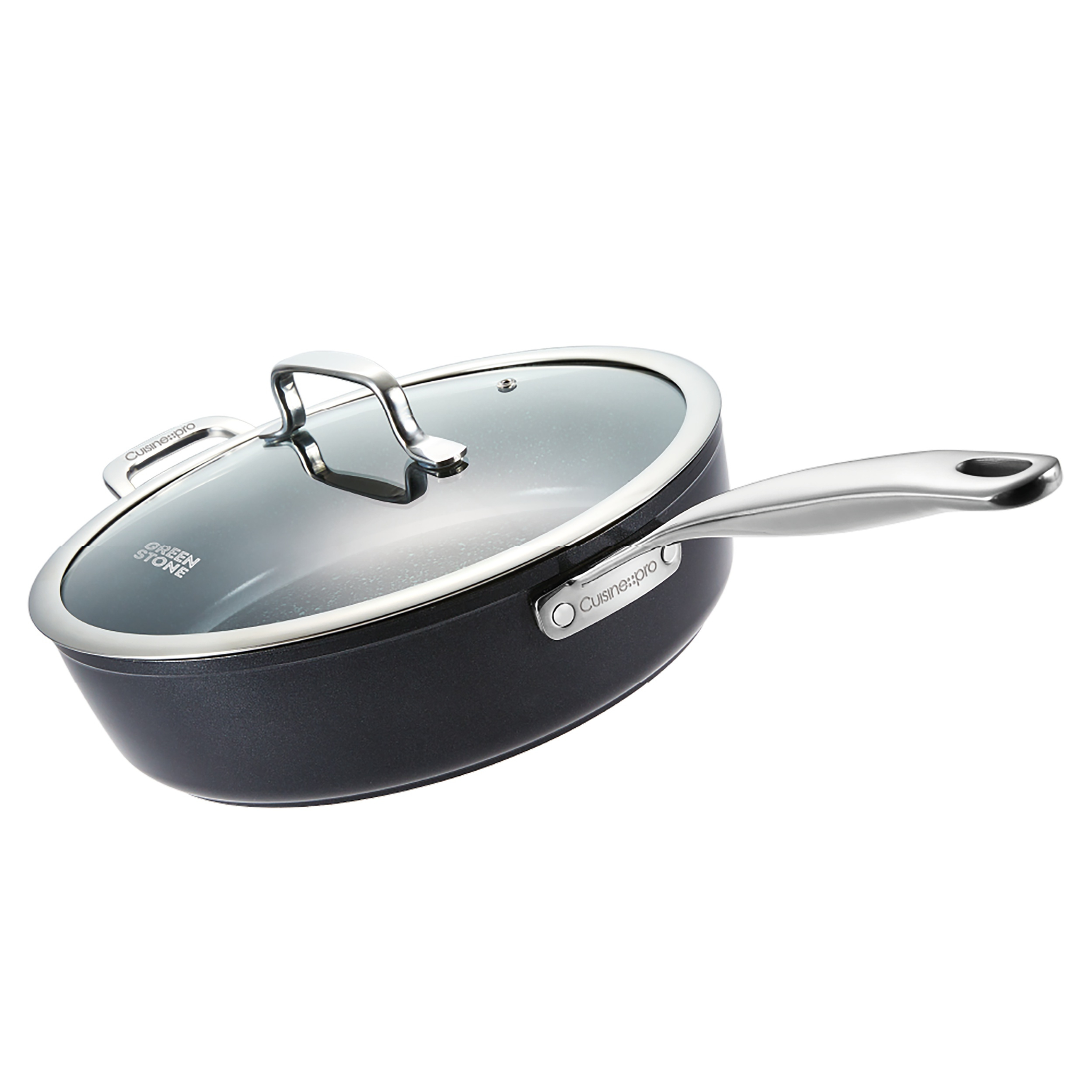 Poêle de chef en aluminium forgé avec couvercle GREEN STONE™ 28 cm – Cuisine::pro®