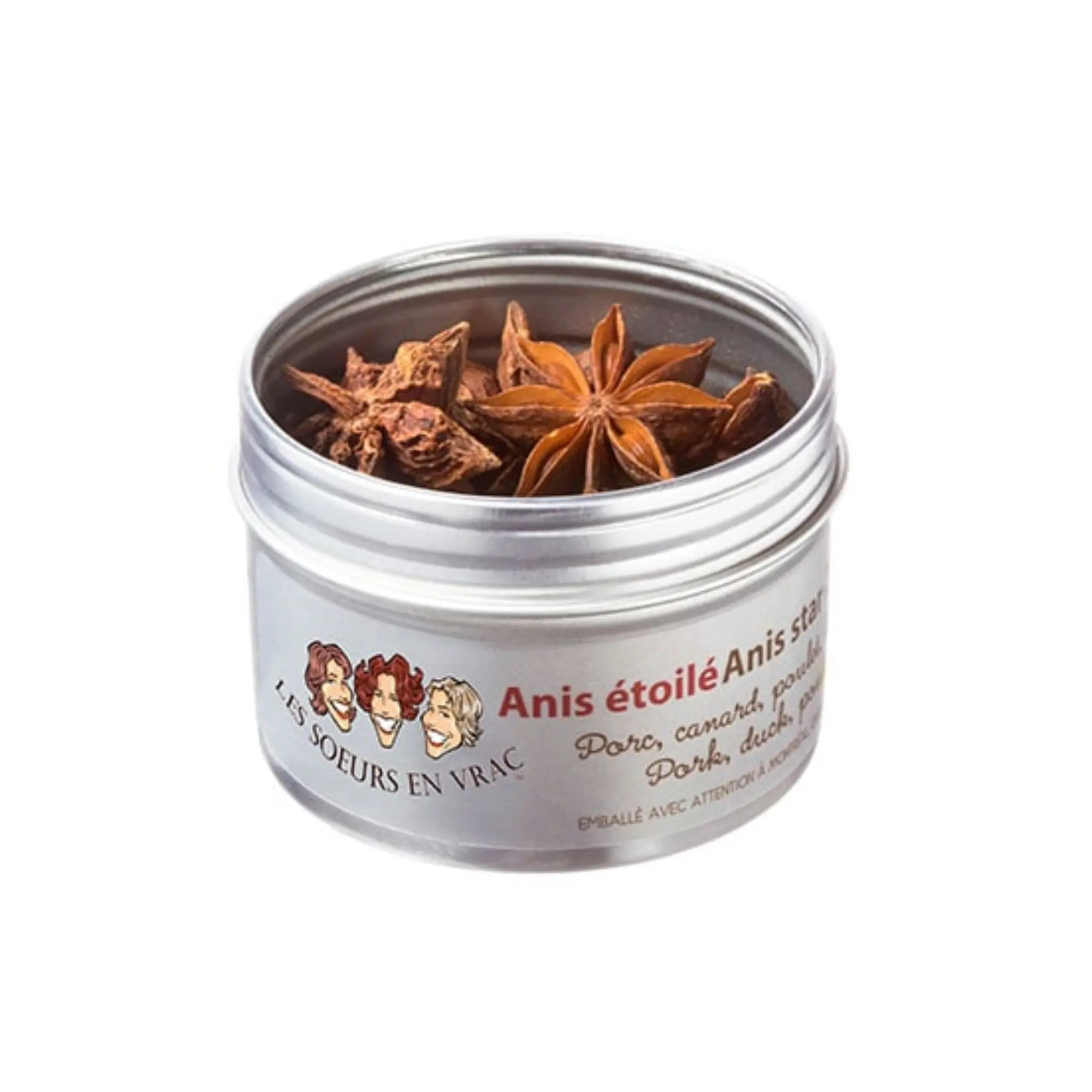Paquet de 25 g d’anis étoilé Badiane Les Soeurs en vrac pour cuisine et médecine douce