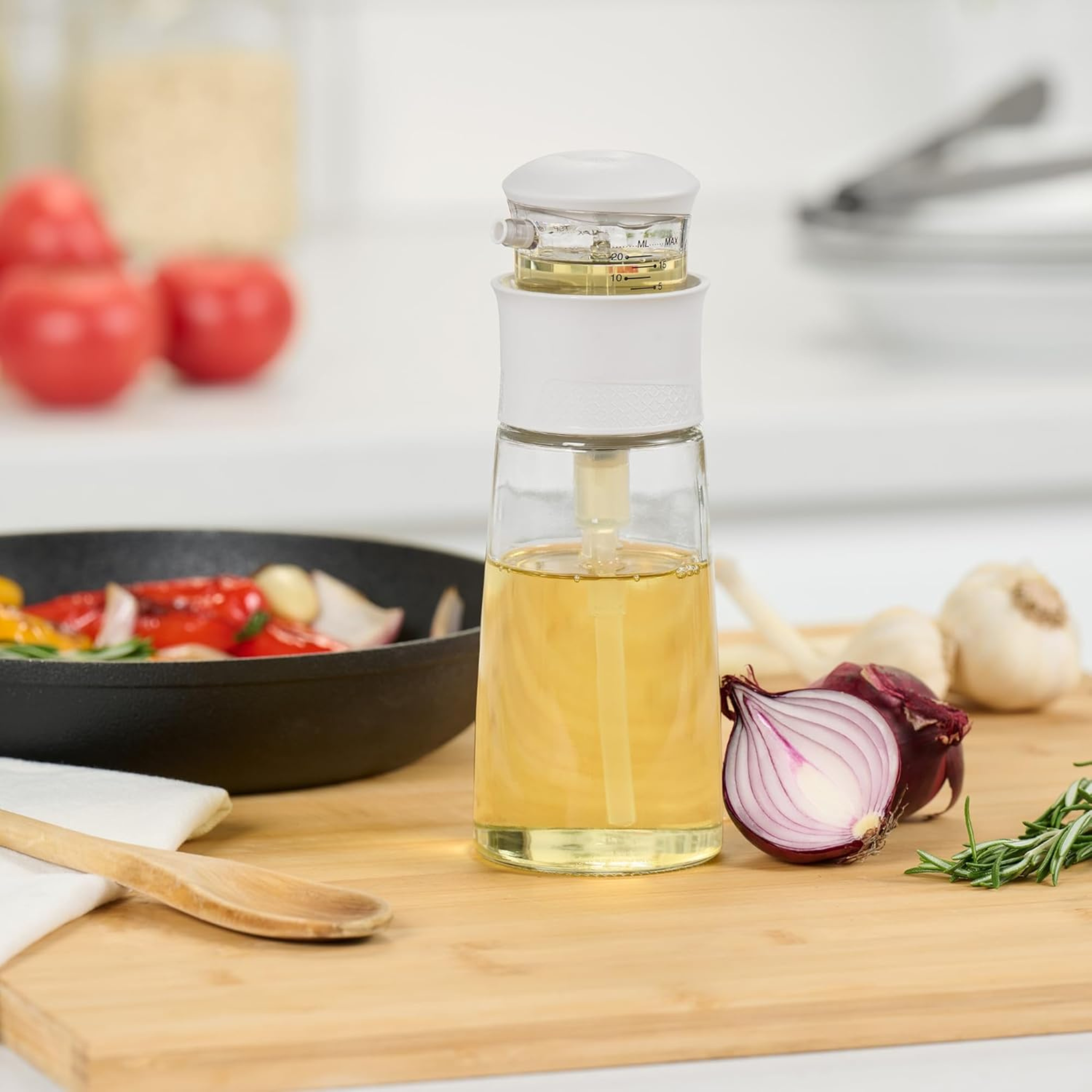 Glass Oil Dispenser with Pump and Measurements 320 ml – Starfrit