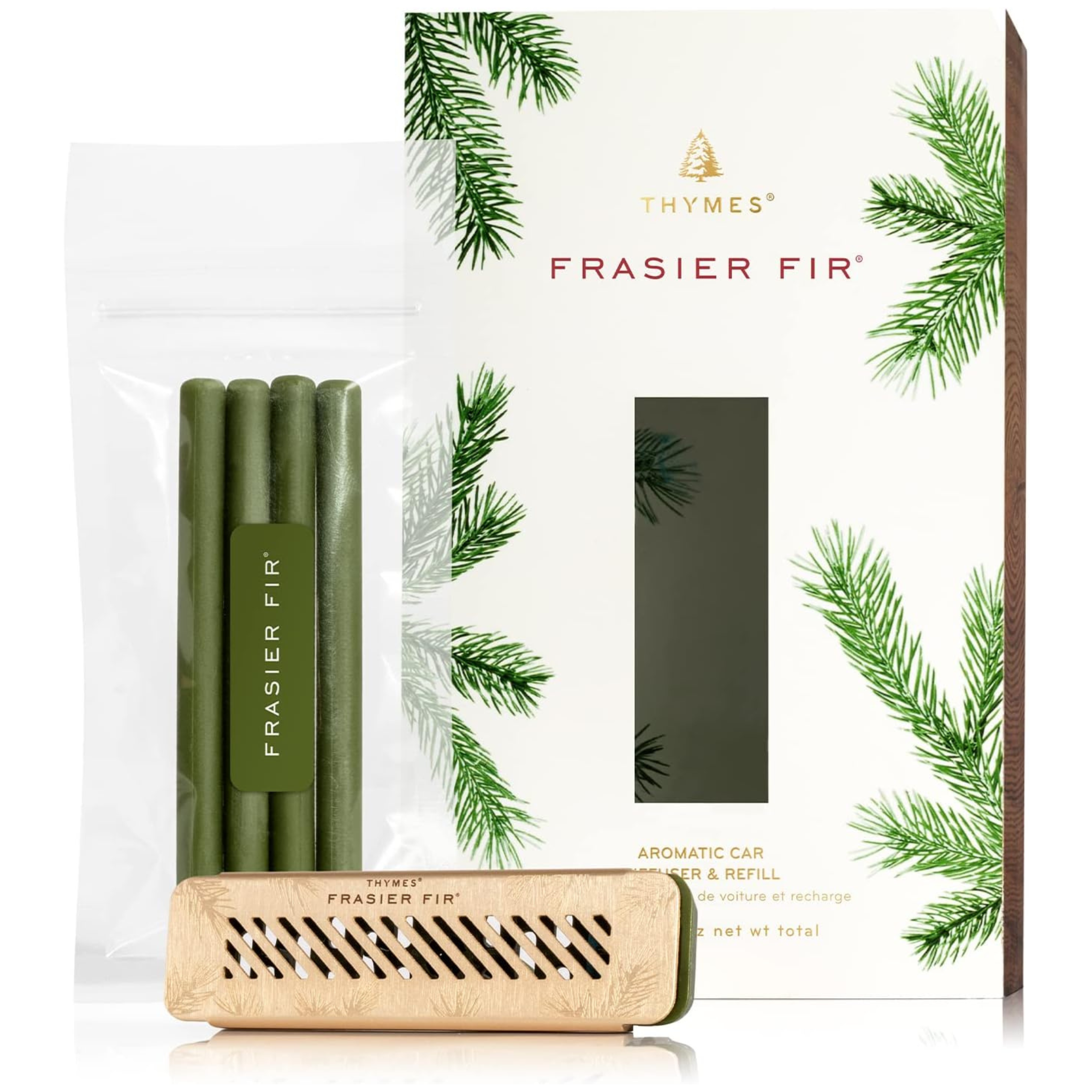 Diffuseur pour voiture avec recharge Frasier Fir 12g - Thymes