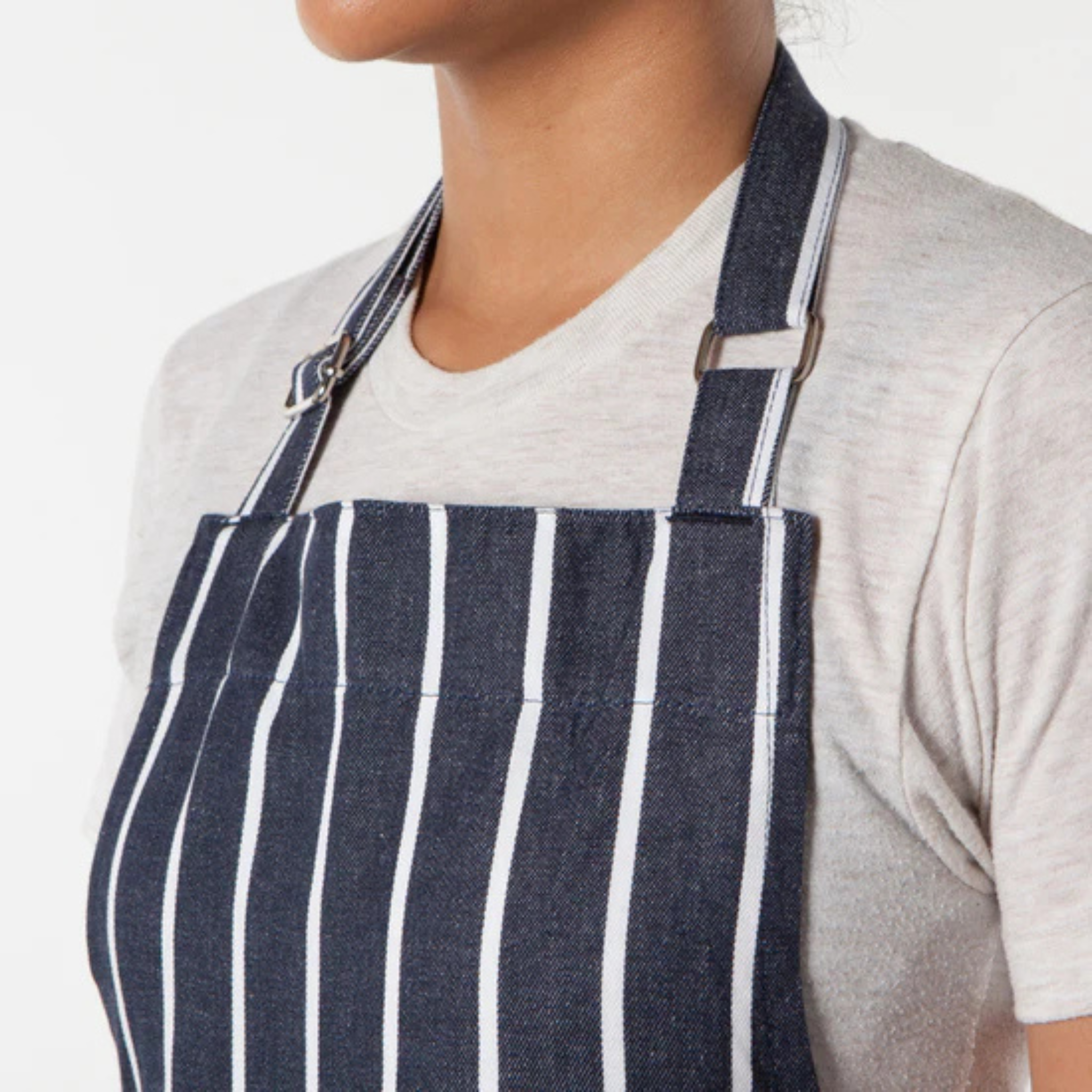 Blue with White Stripes Chef Apron - Now Designs