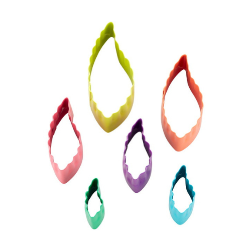 Ensemble de 6 découpeurs à fondant Feuille - Wilton