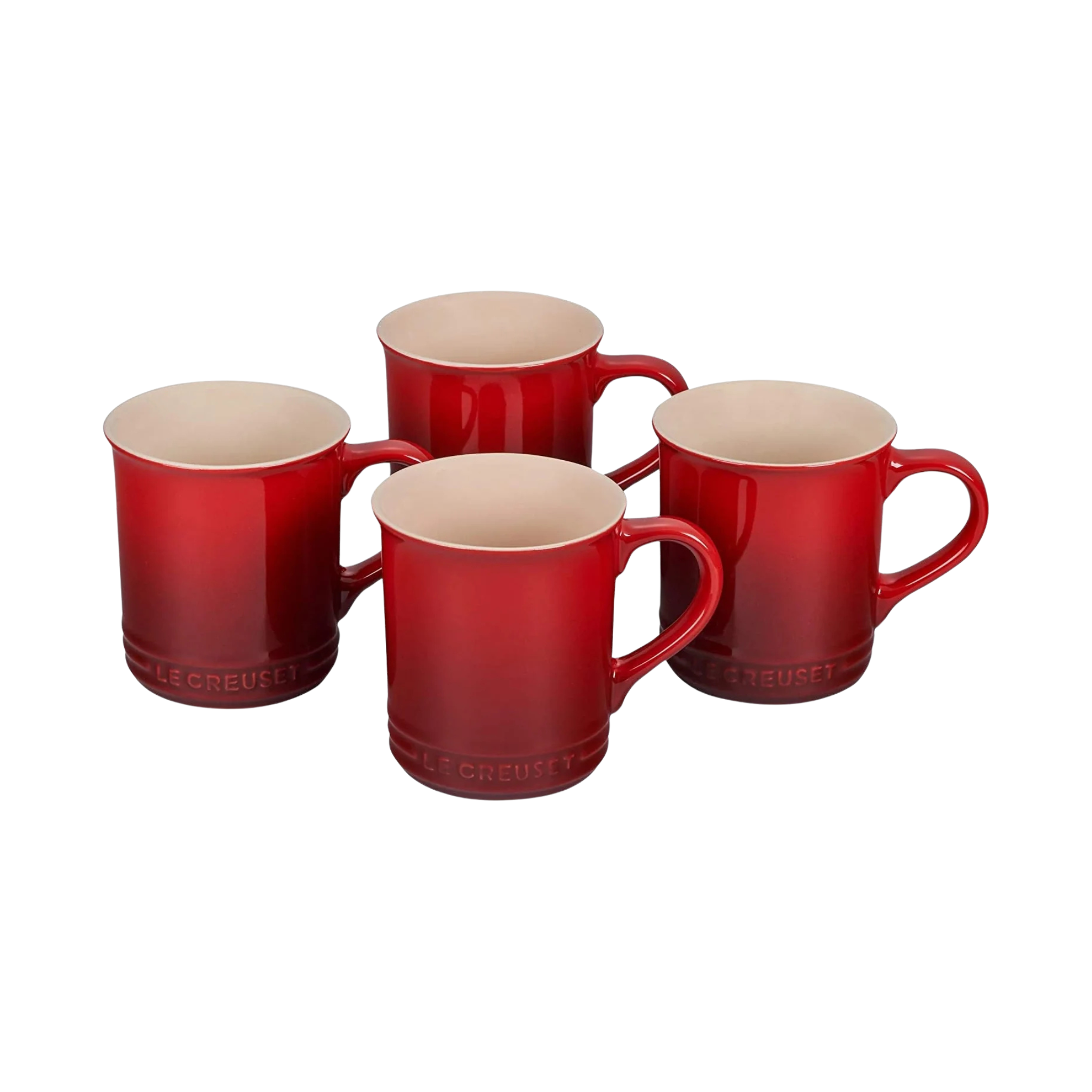 Ensemble de 4 tasses en grès Cerise 400 ml - Le Creuset