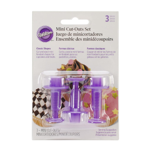 Ensemble de 3 découpeurs à fondant Étoile/Cercle/Diamant - Wilton